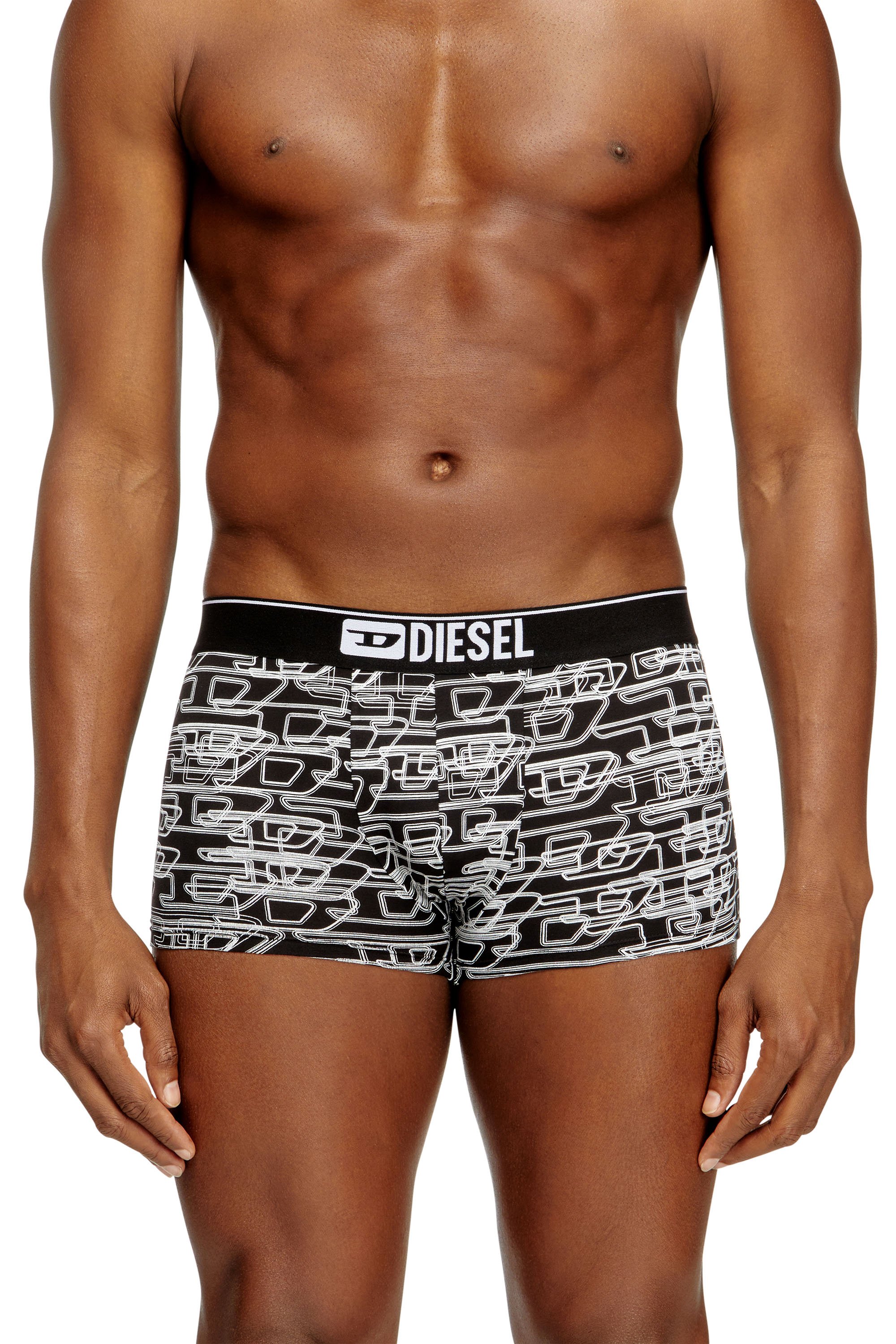 Diesel - DAMIEN-D-BOX-3PACK, Male's ボクサーパンツ 3枚パック in ブラック/ホワイト - 2