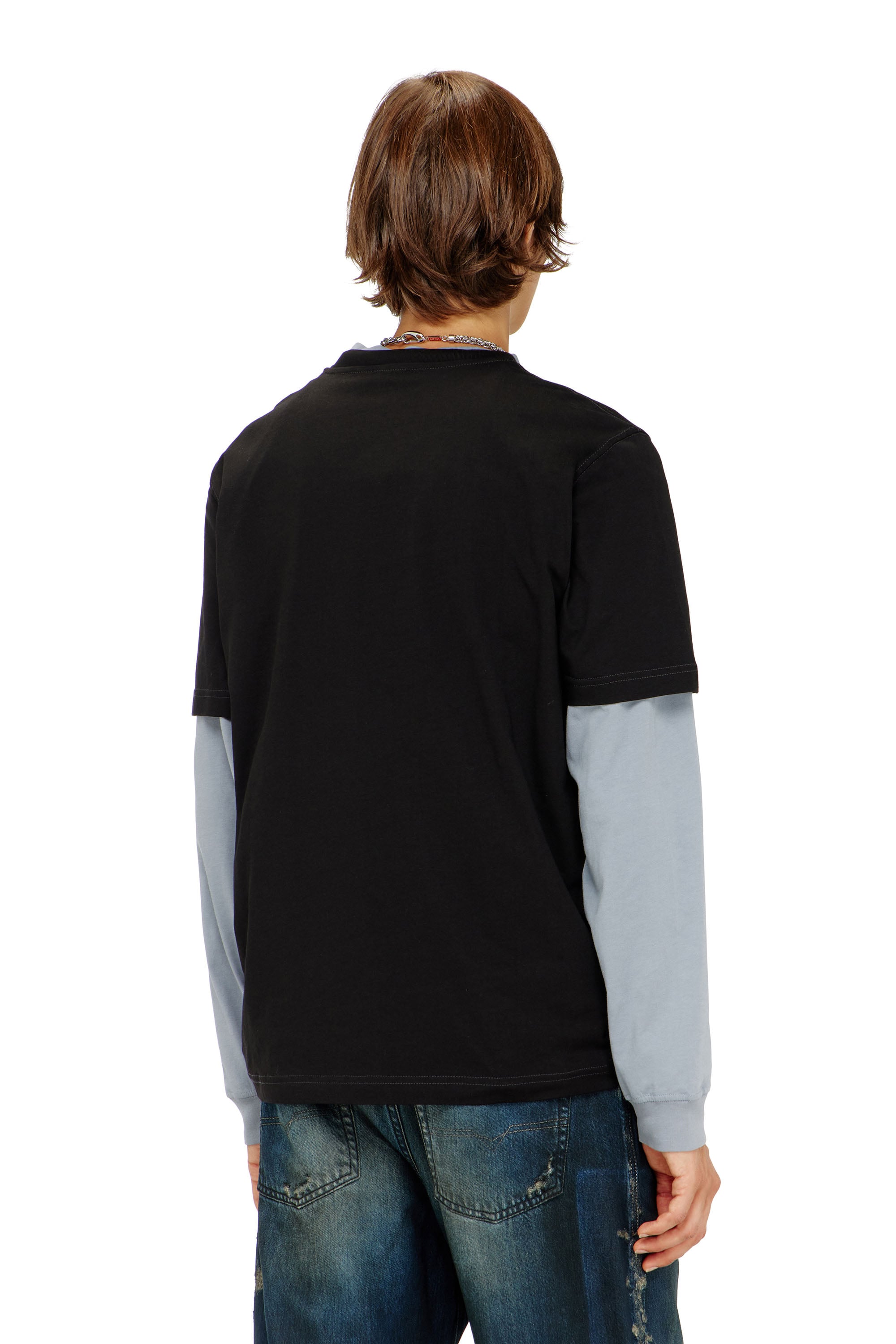 Diesel - T-ADJUST-V9, Male's Tシャツ in ブラック - 4