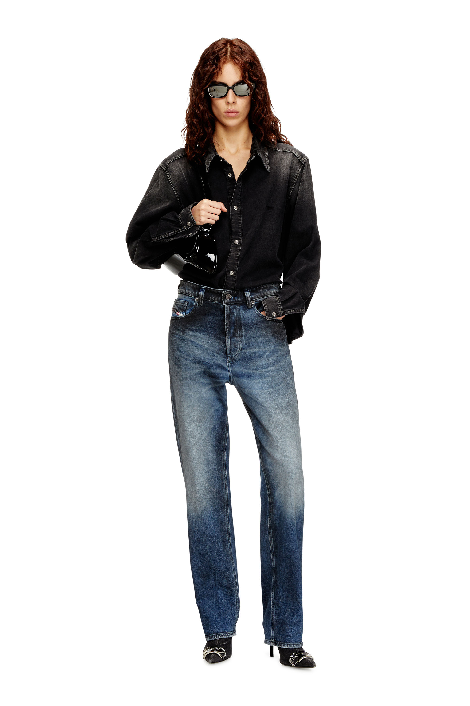 Diesel - Female's Regular Jeans 1988 D-Ark 09N53, ミディアムブルー - 1