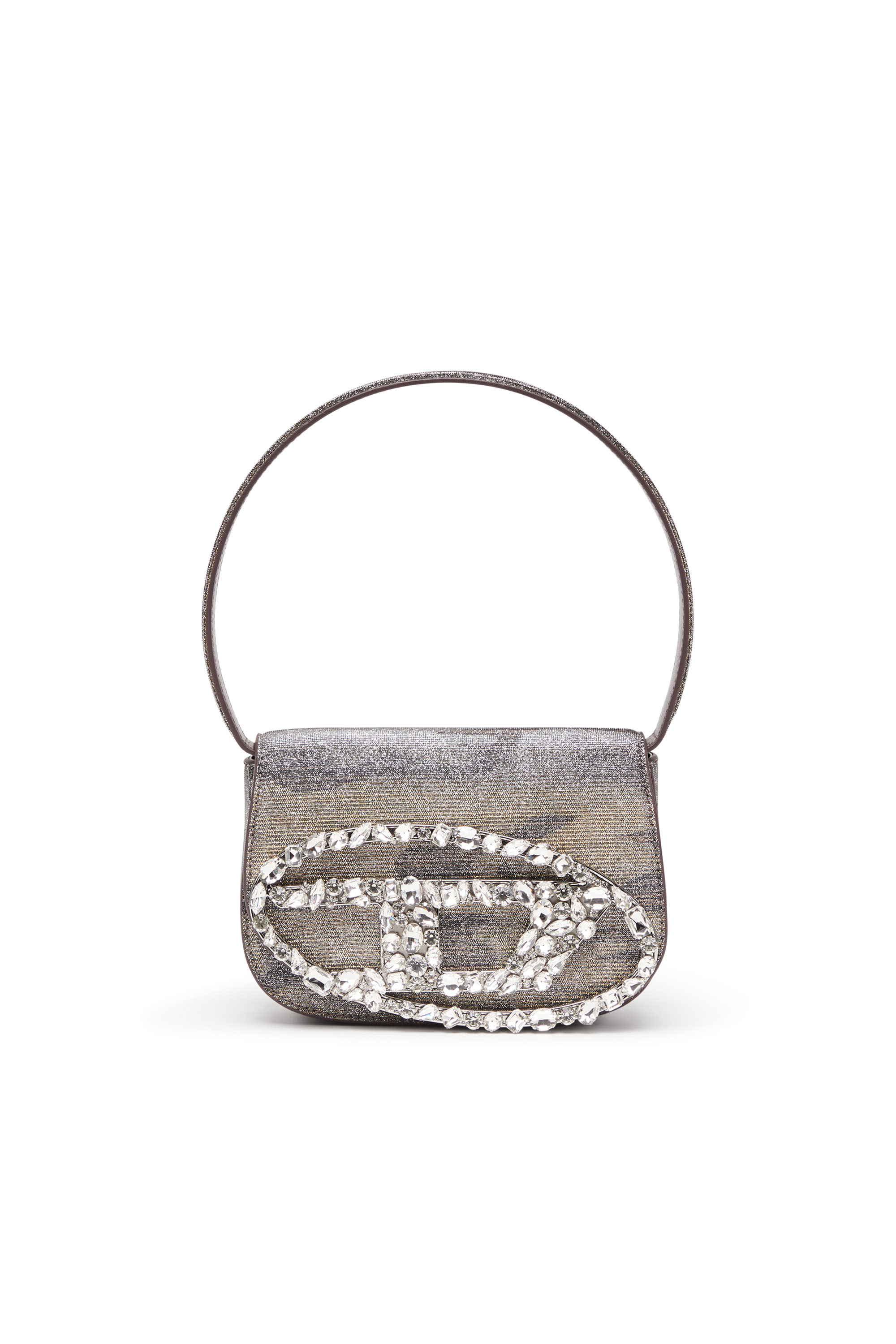 Diesel - 1DR, Female's 1DR-Iconic shoulder bag in camo lurex in グレー/ブラウン - 7