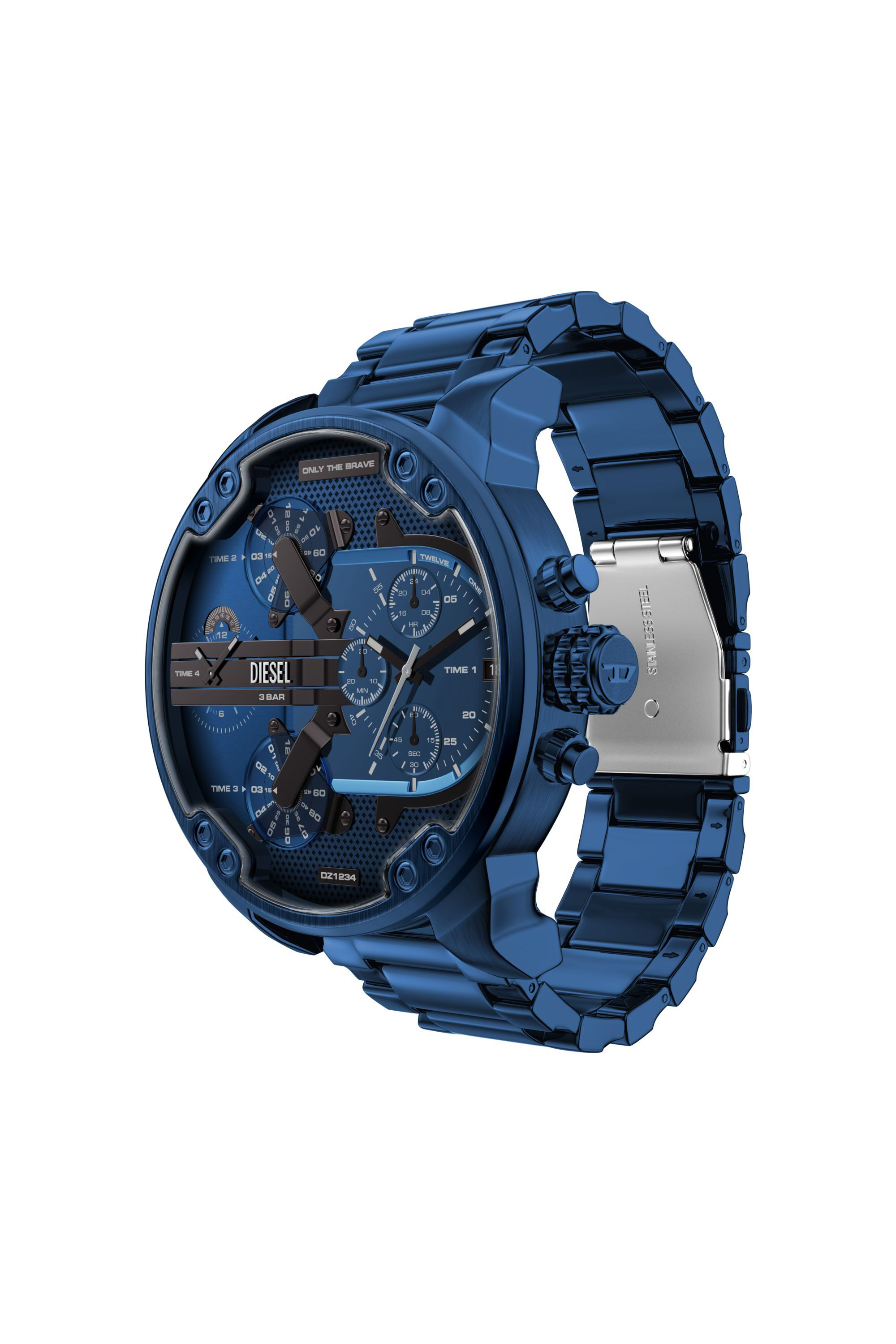 Diesel - DZ7496 WATCH, Male's Mr. Daddy 2.0 Blue Stainless Steel Watch in ブルー - 7