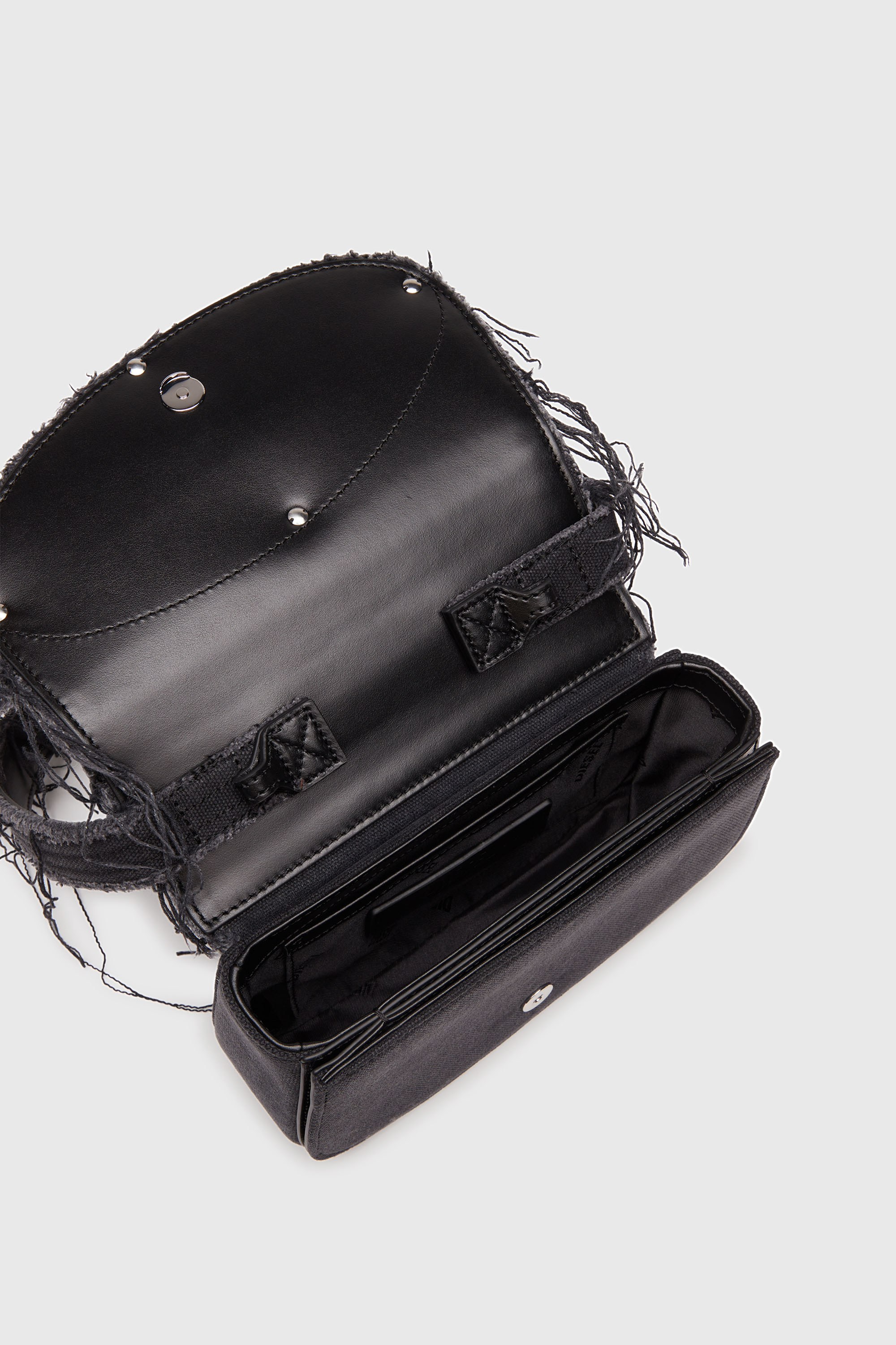 Diesel - 1DR, Female's 1DR-Iconic shoulder bag in canvas and leather in ブラック - 5