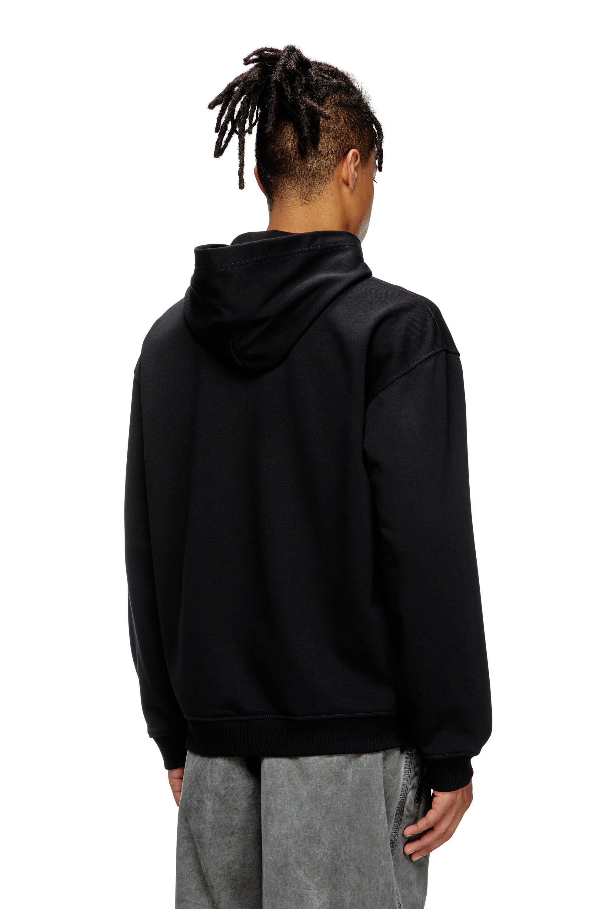 Diesel - S-BOXT-HOOD-T3, Male's Hoodie with spray-effect print in ブラック - 4