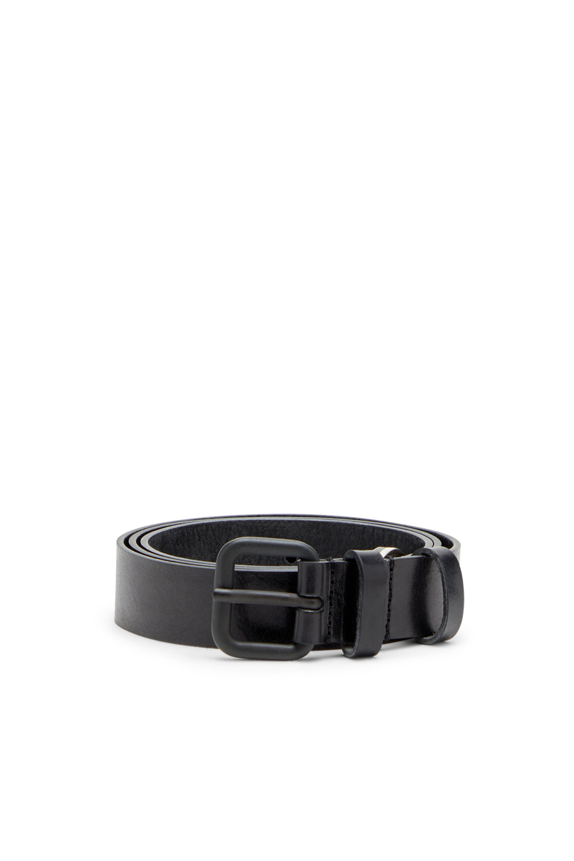 Diesel - B-INLAY, Unisex's Leather belt with oval D logo in ブラック - 2