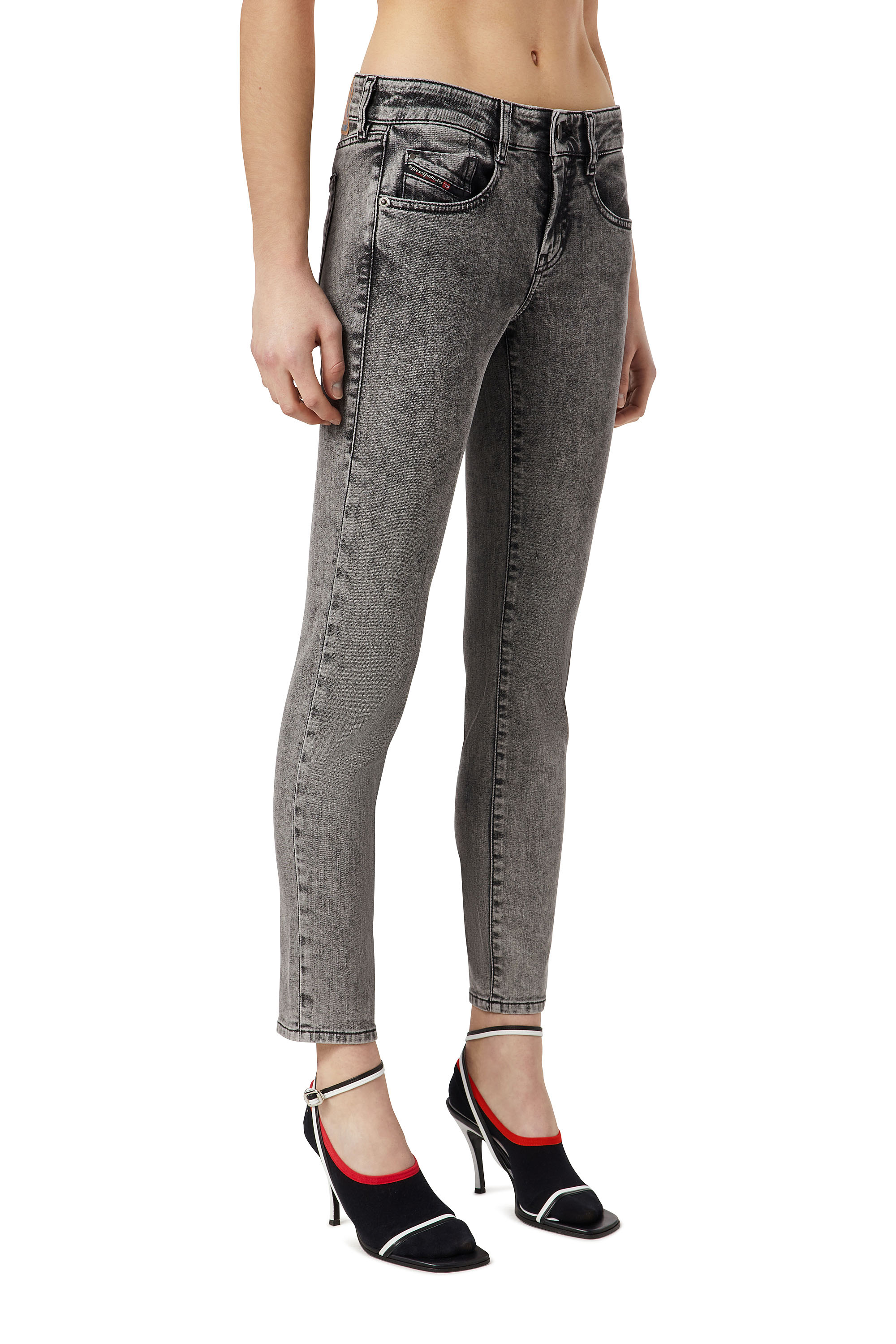 Diesel - Slim D-Ollies JoggJeans® 09D07, ブラック/ダークグレー - Image 3