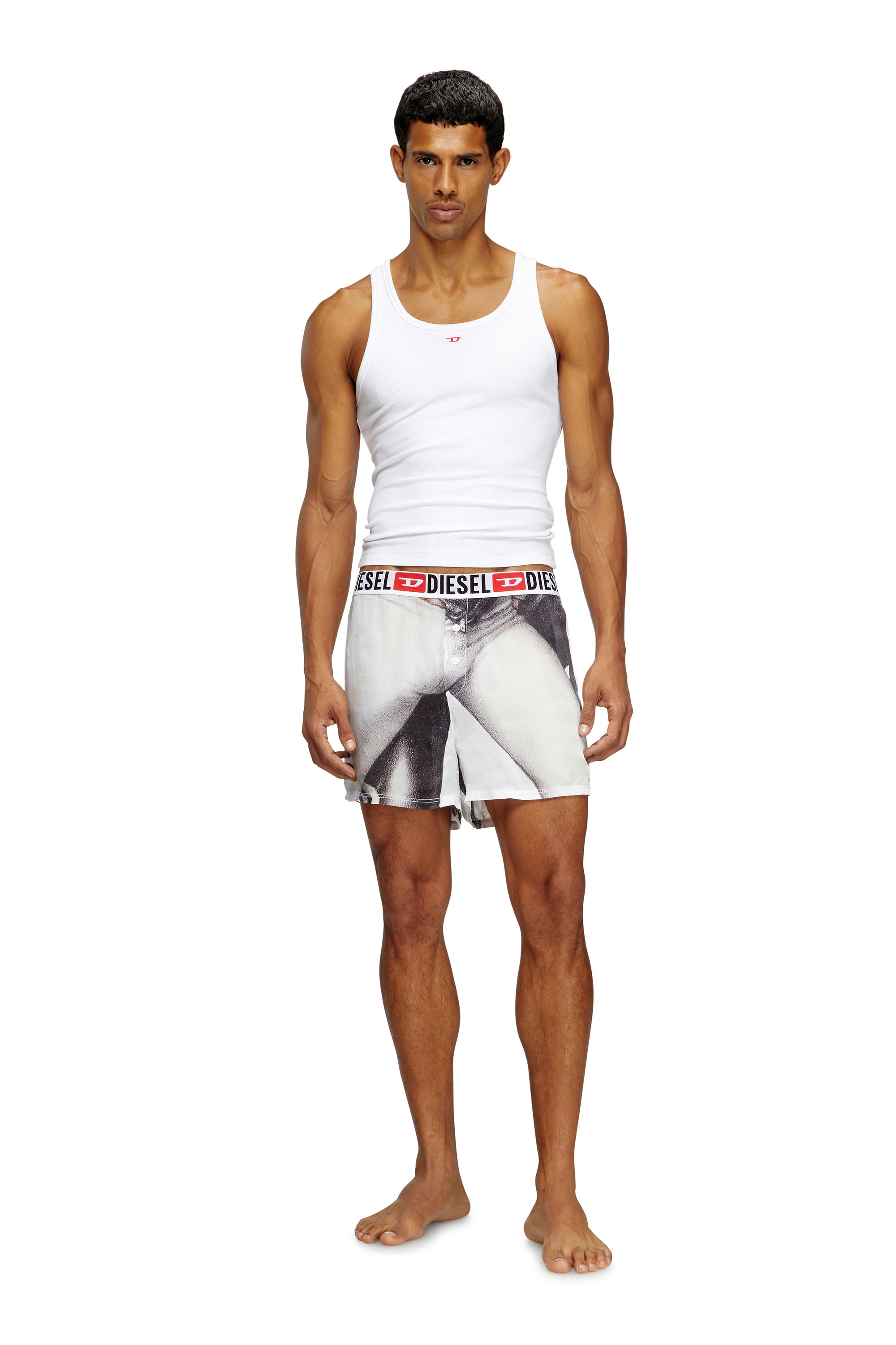 Diesel - PR-STARK, Male's Boxer shorts with graphic print in ホワイト - 1