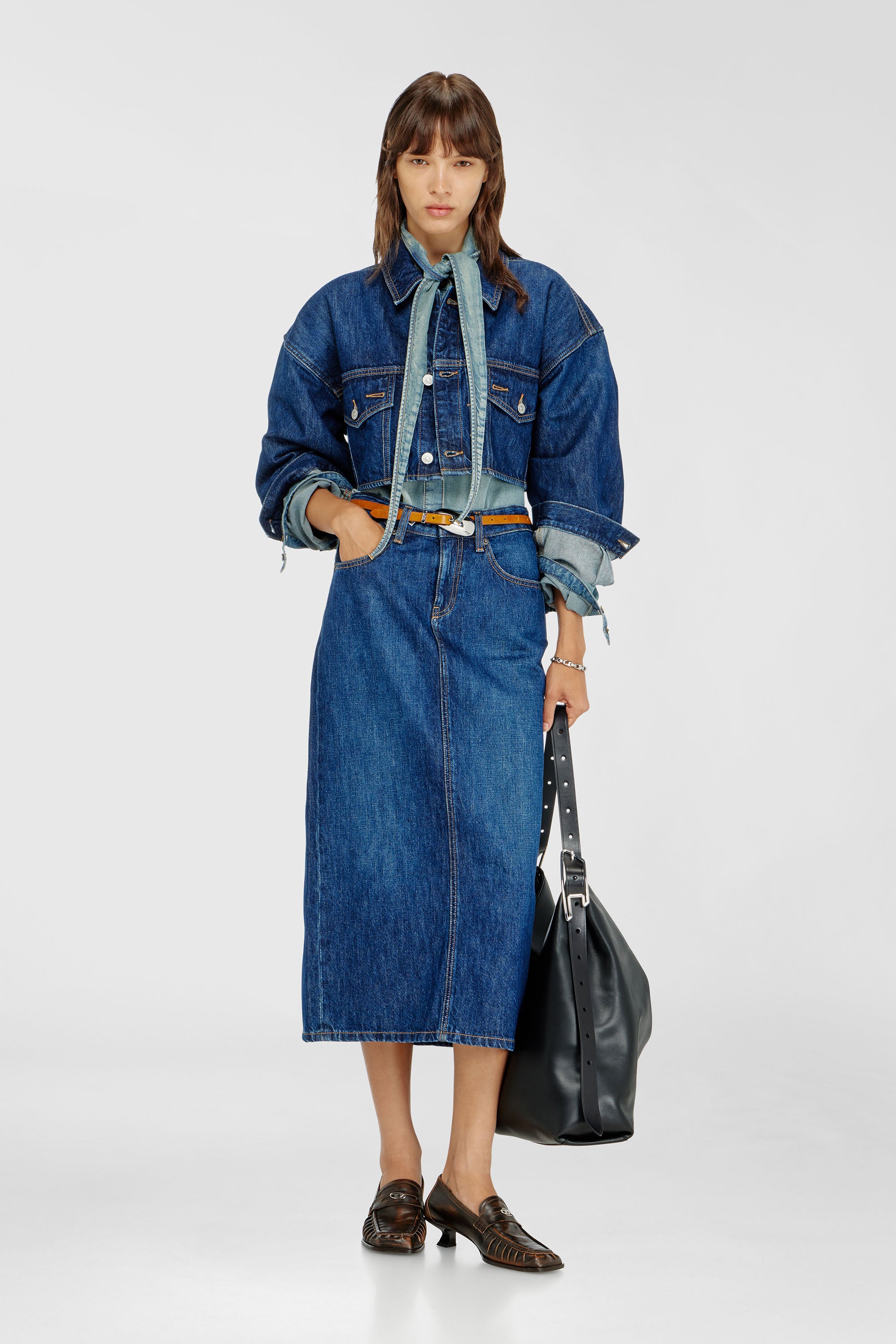 Diesel - DE-MALLEY, Female's デニムジャケット in ミディアムブルー - 1