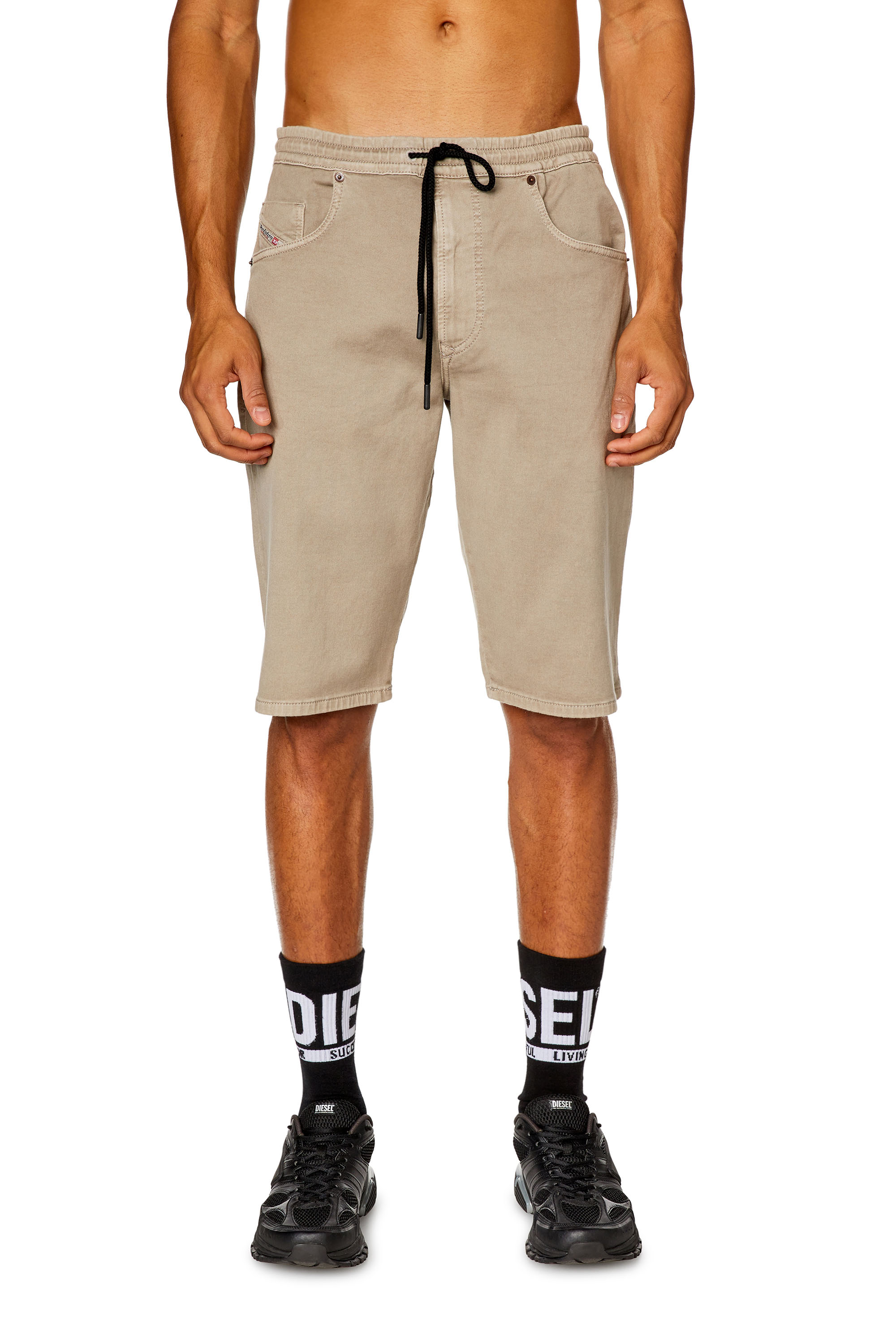 Diesel - 2033 D-KROOLEY-SHORT JOGG, Male's Chino shorts in JoggJeans in グレー - 1