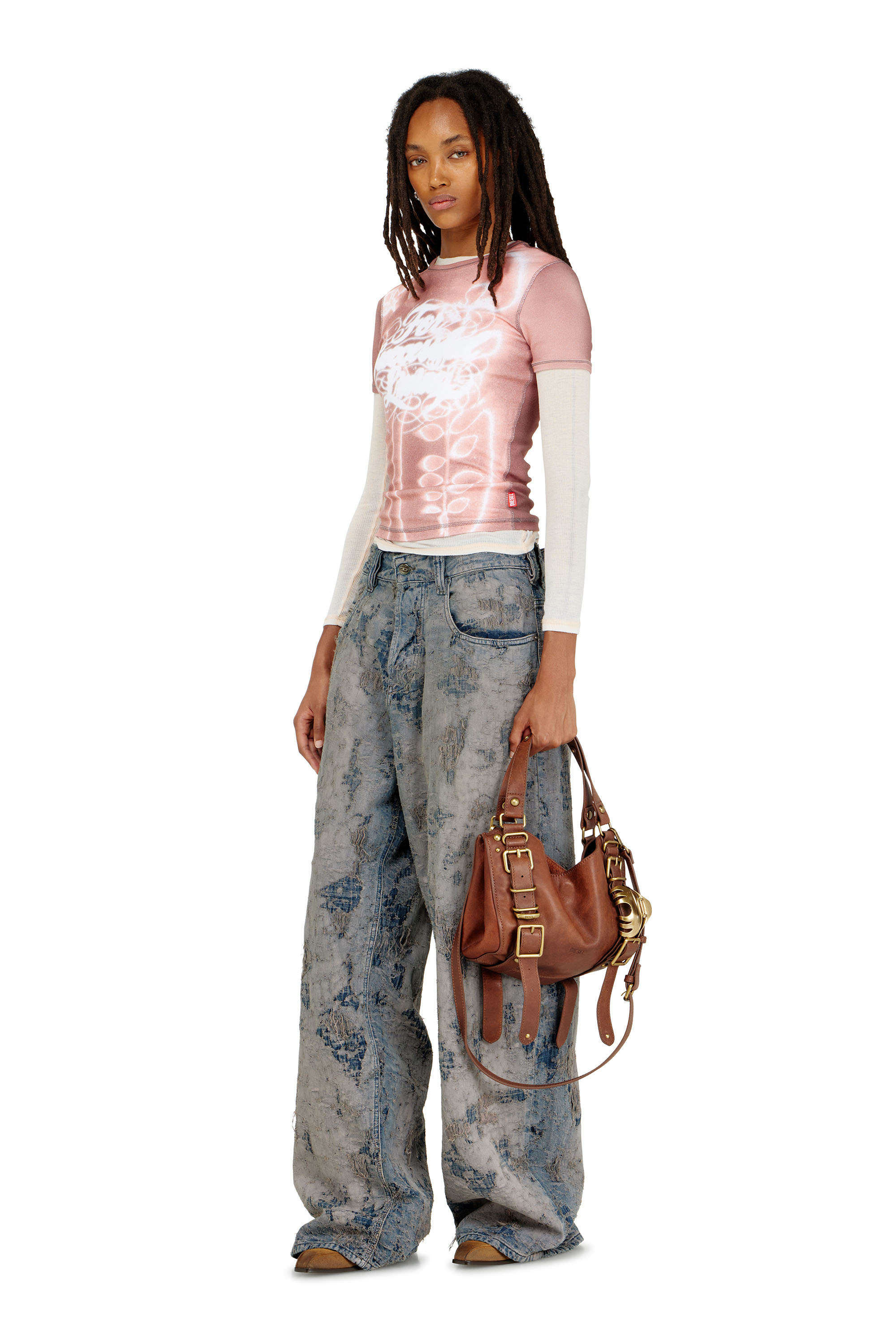 Diesel - T-ELE-LONG-AA4, Female's 半袖トップ in null - 1
