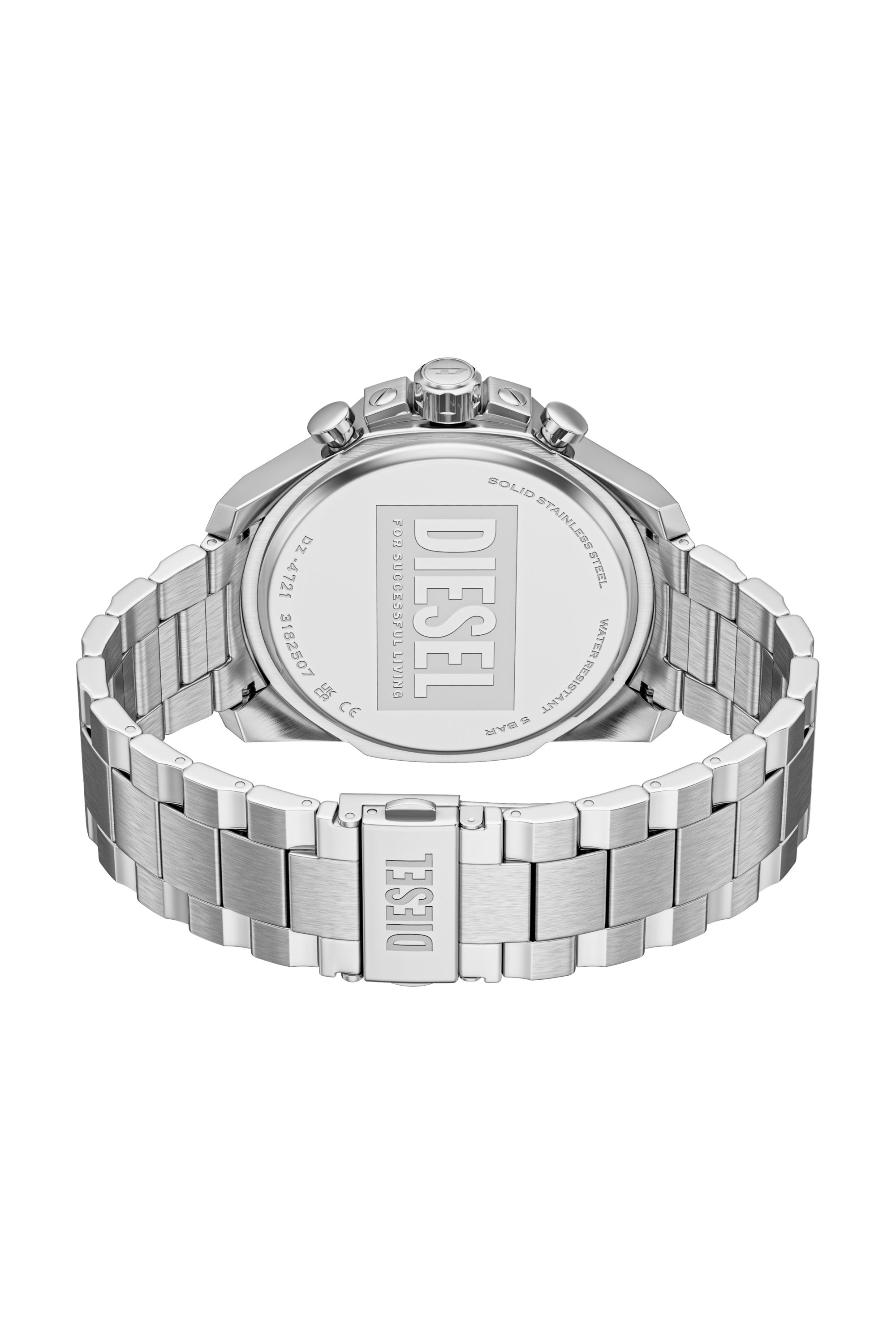 Diesel - DZ4721 WATCH, Male's Mega Chief Slim stainless steel watch in シルバー - 4
