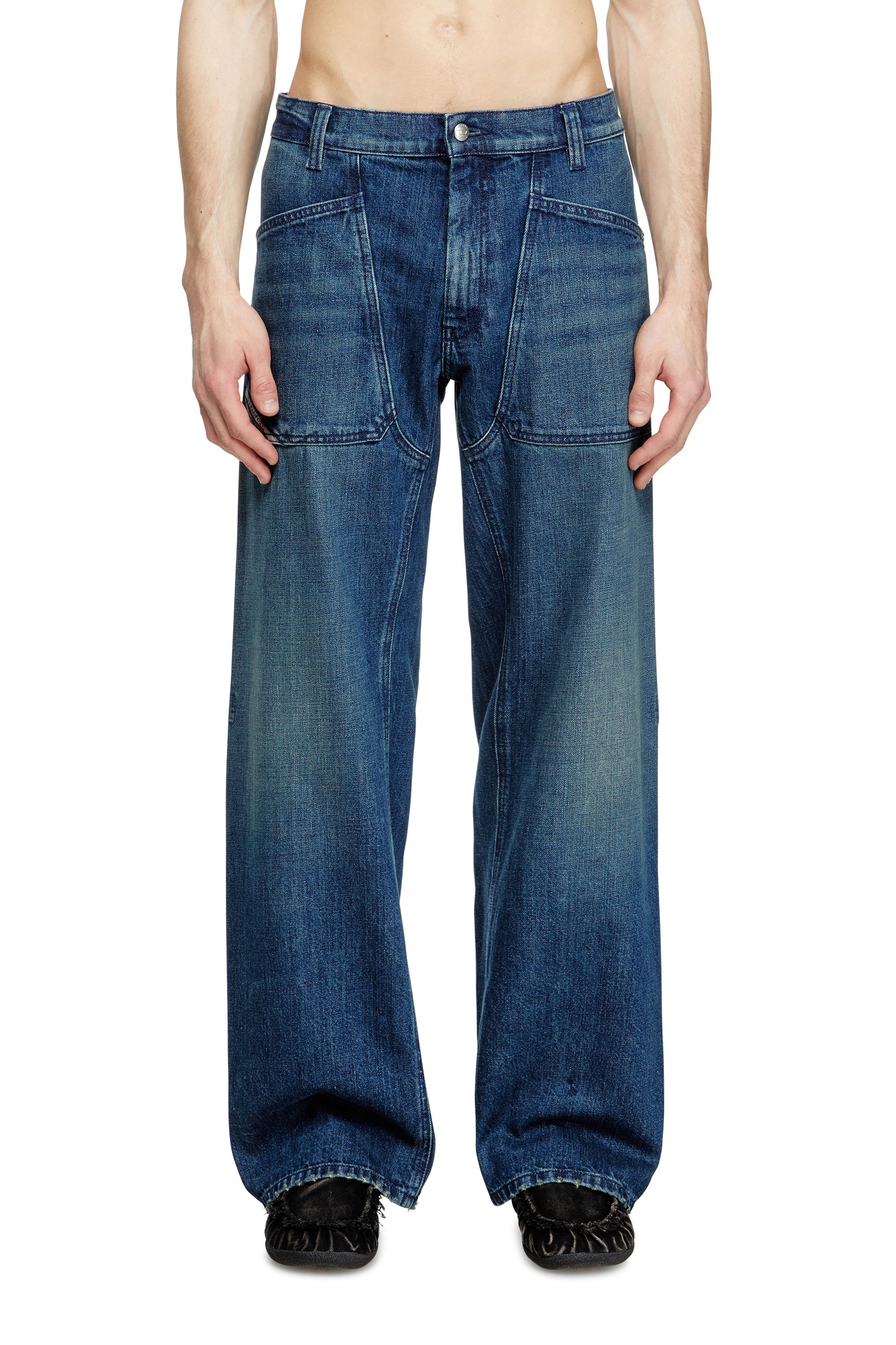 Diesel - Male's Relaxed Jeans D-Zeta 0DBDS, ダークブルー - 1
