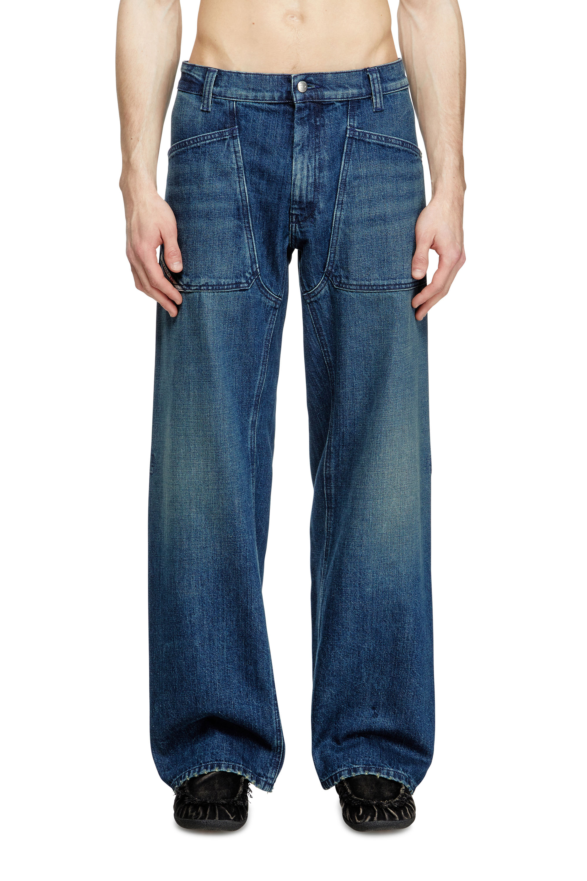 Diesel - Male's Relaxed Jeans D-Zeta 0DBDS, ダークブルー - 3