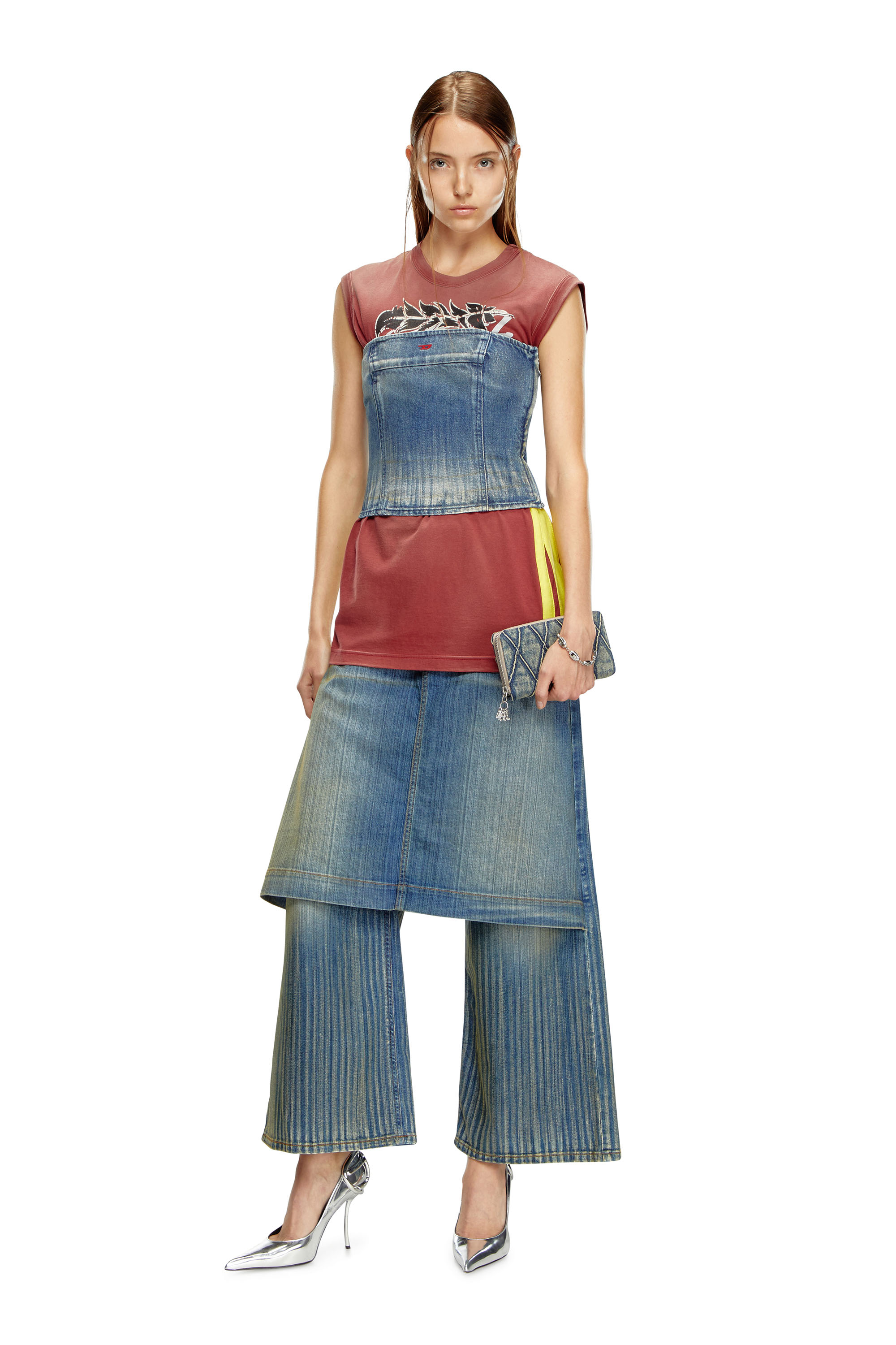 Diesel - Female's Relaxed Jeans D-Syren 0CBCX, ミディアムブルー - 2