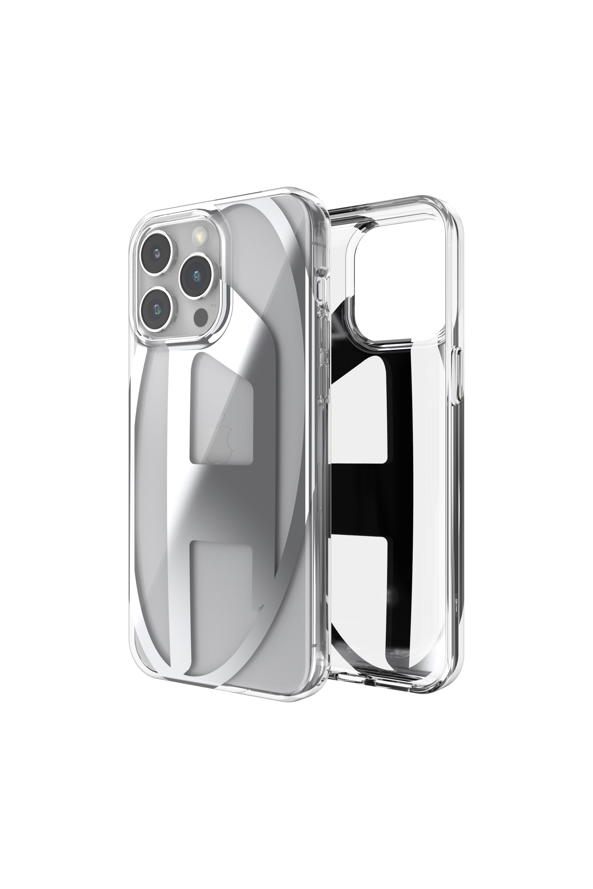 Diesel - 54204 MOULDED CASE, Unisex's iPhone 15 Pro Max クリアケース in シルバー - 1