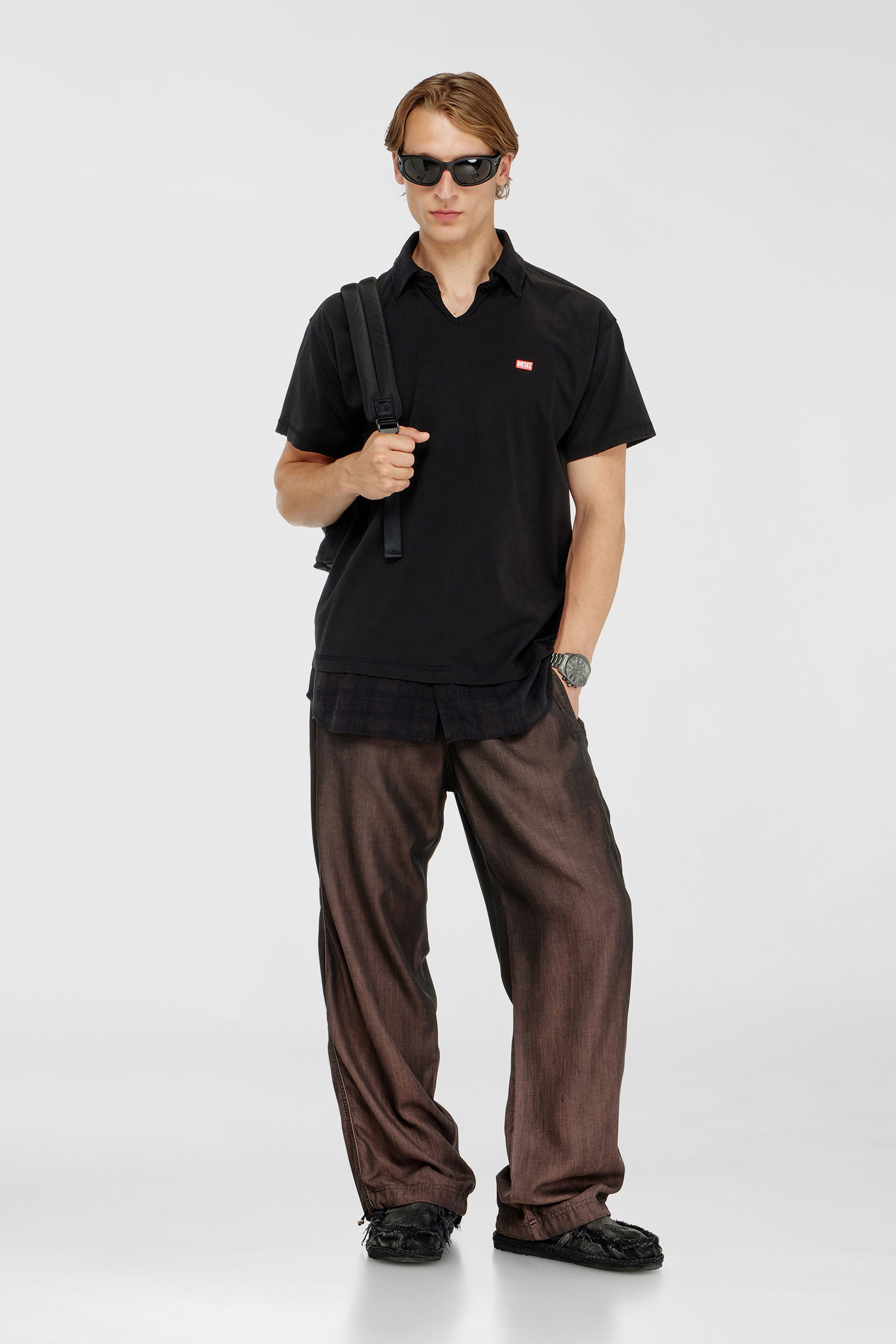 Diesel - T-ANSEL, Male's ポロシャツ in ブラック - 2