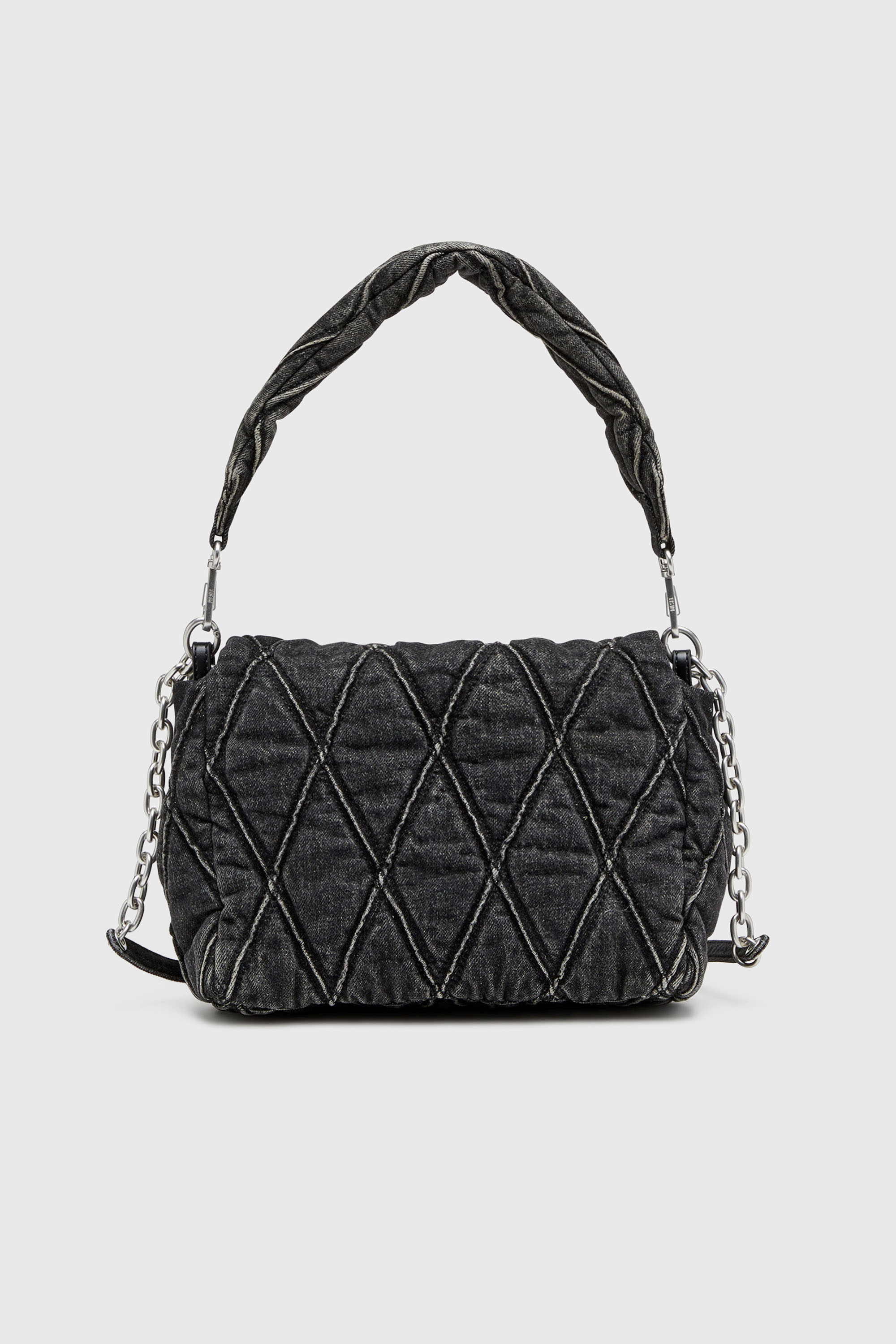 Diesel ウィメンズ バッグ Charm-D Shoulder M bag キルト デニム