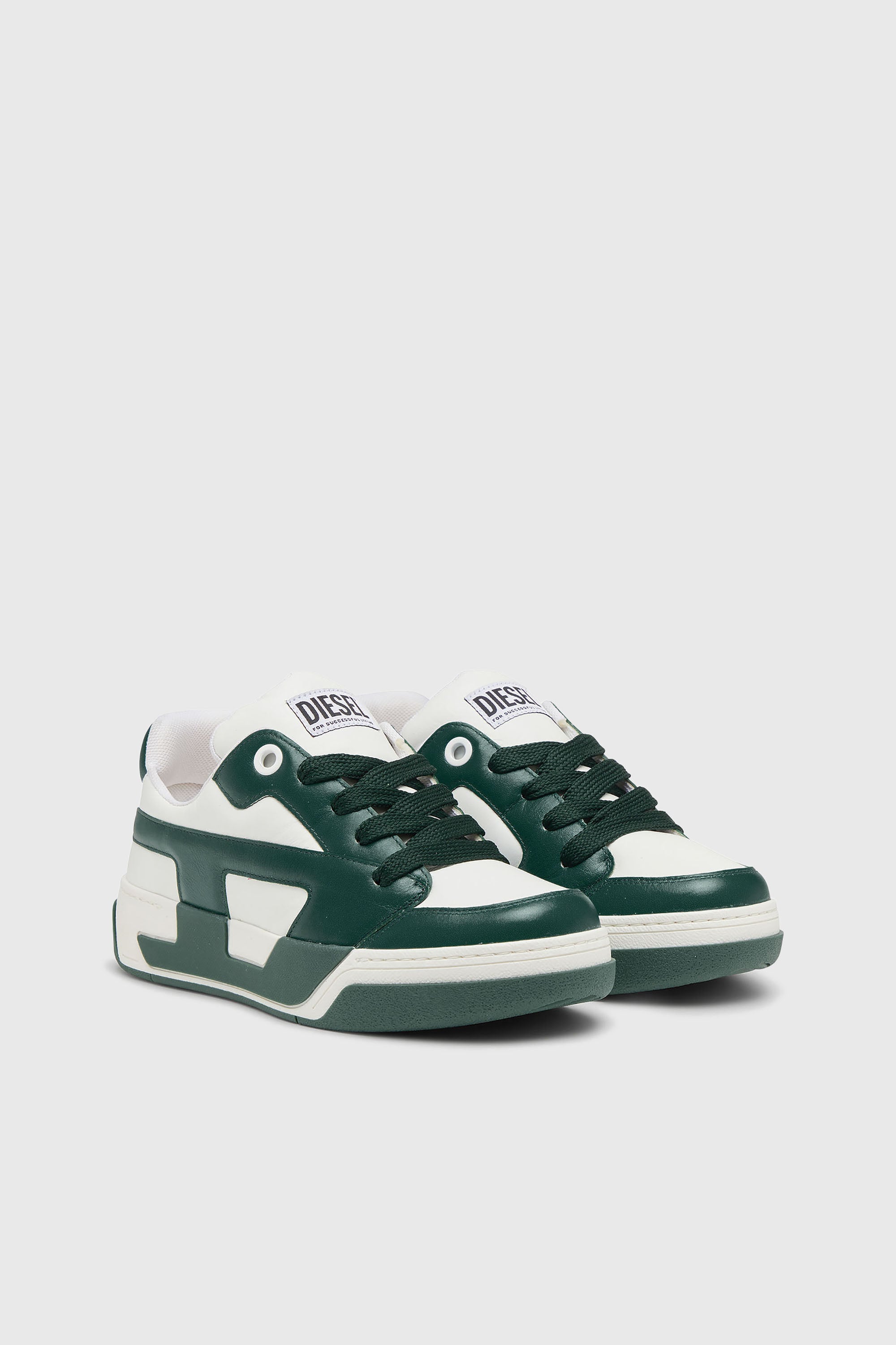 Diesel - S-D-OLLIE LOW, Male's ローカットスニーカー in ホワイト/グリーン - 2