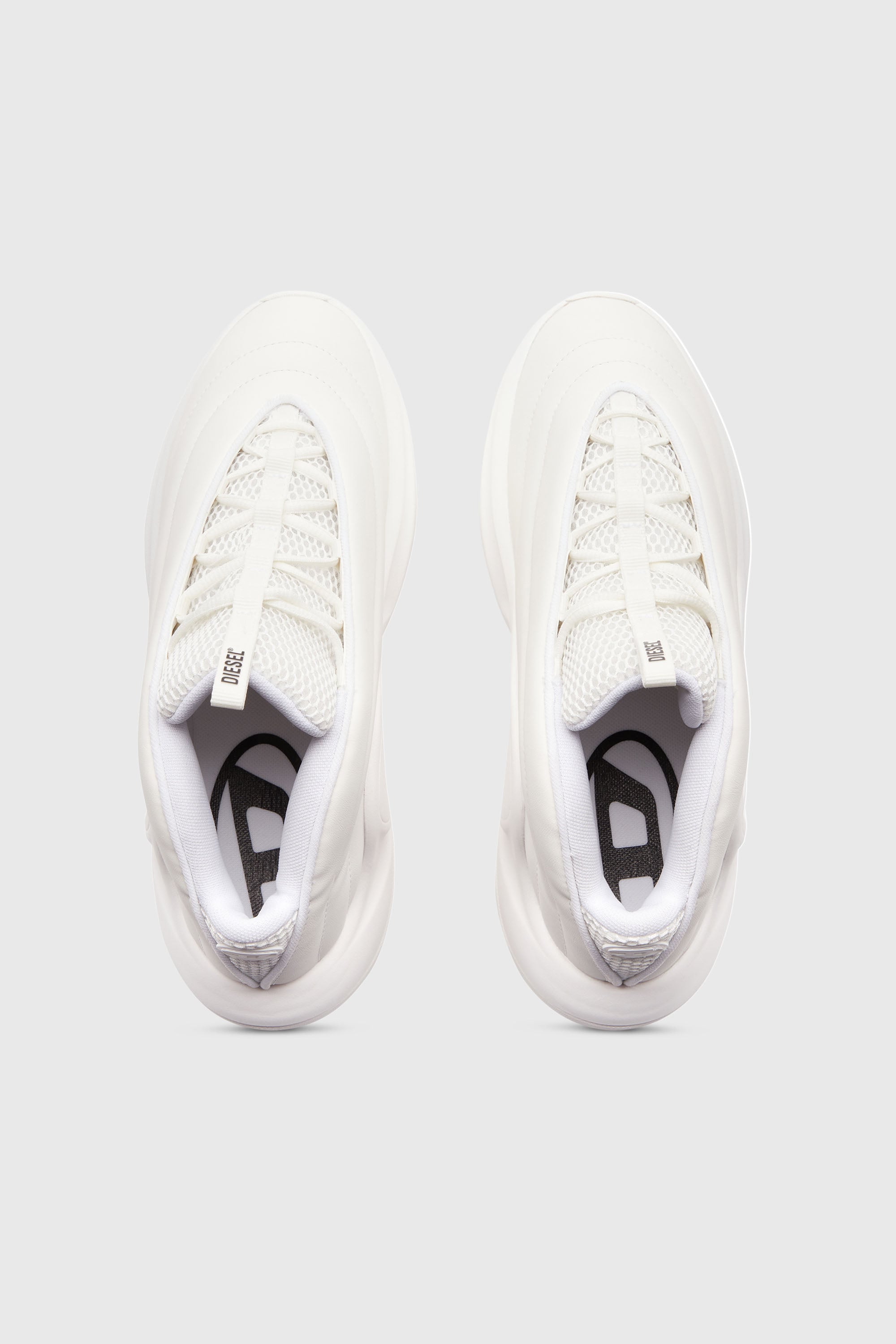 Diesel - S-D-RUNNER X, Unisex's S-D-Runner X-Slip-on sneakers with matte Oval D instep in ホワイト - 5