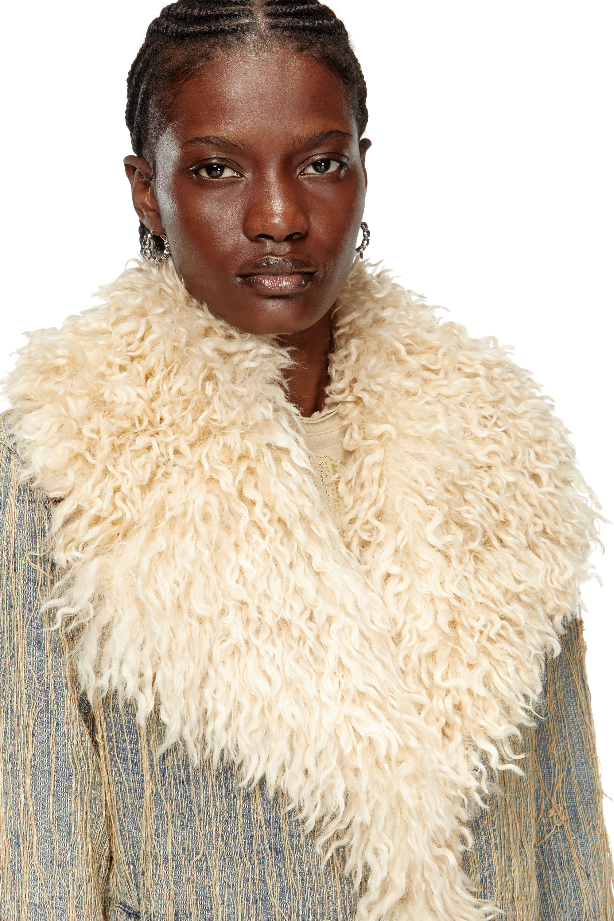 Diesel - DE-ACONIC-S, Female's Jacket in floating-thread jacquard denim in ライトブルー - 4