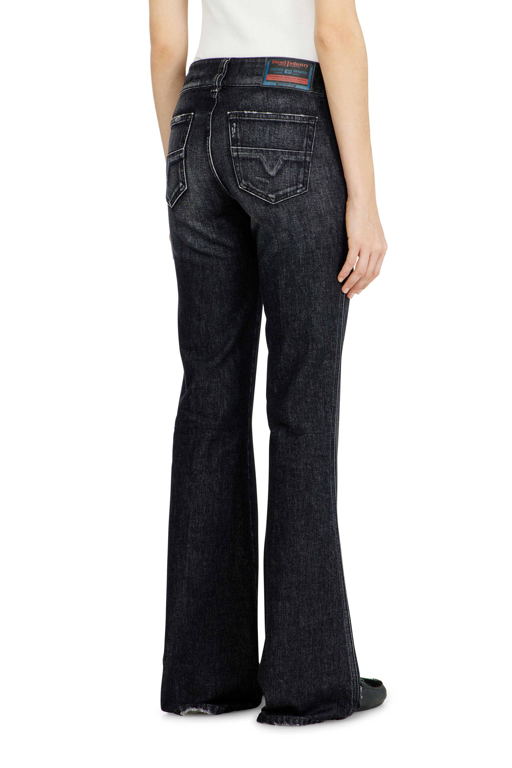 Diesel - Female's Bootcut Jeans D-Hush 09N50, ブラック/ダークグレー - 5