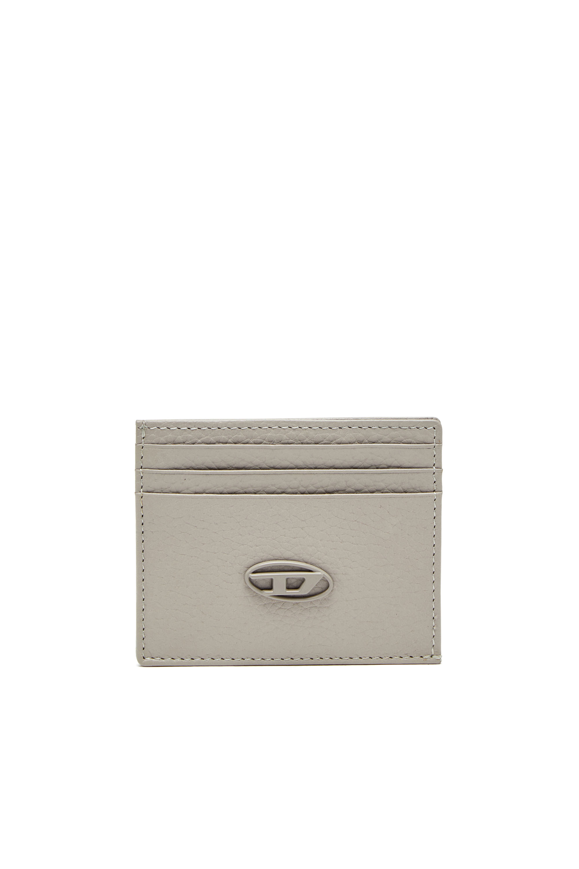 Diesel - CARD CASE, Male's カウレザーカードケース in ライトグレー - 1