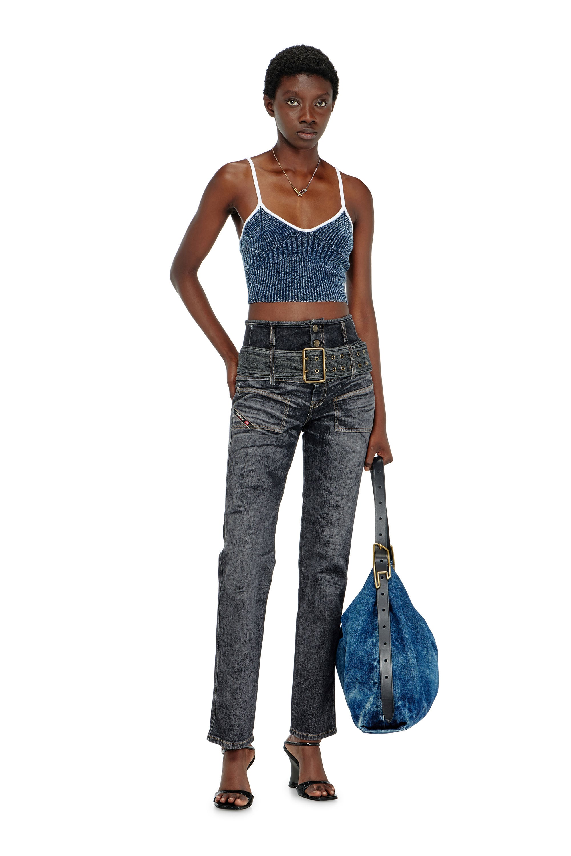 FENDI カシュクール　デニムトップス／ デニムラップキャミソール M-ESTERE キャミソールトップ｜マルチカラー｜ウィメンズ｜DIESEL