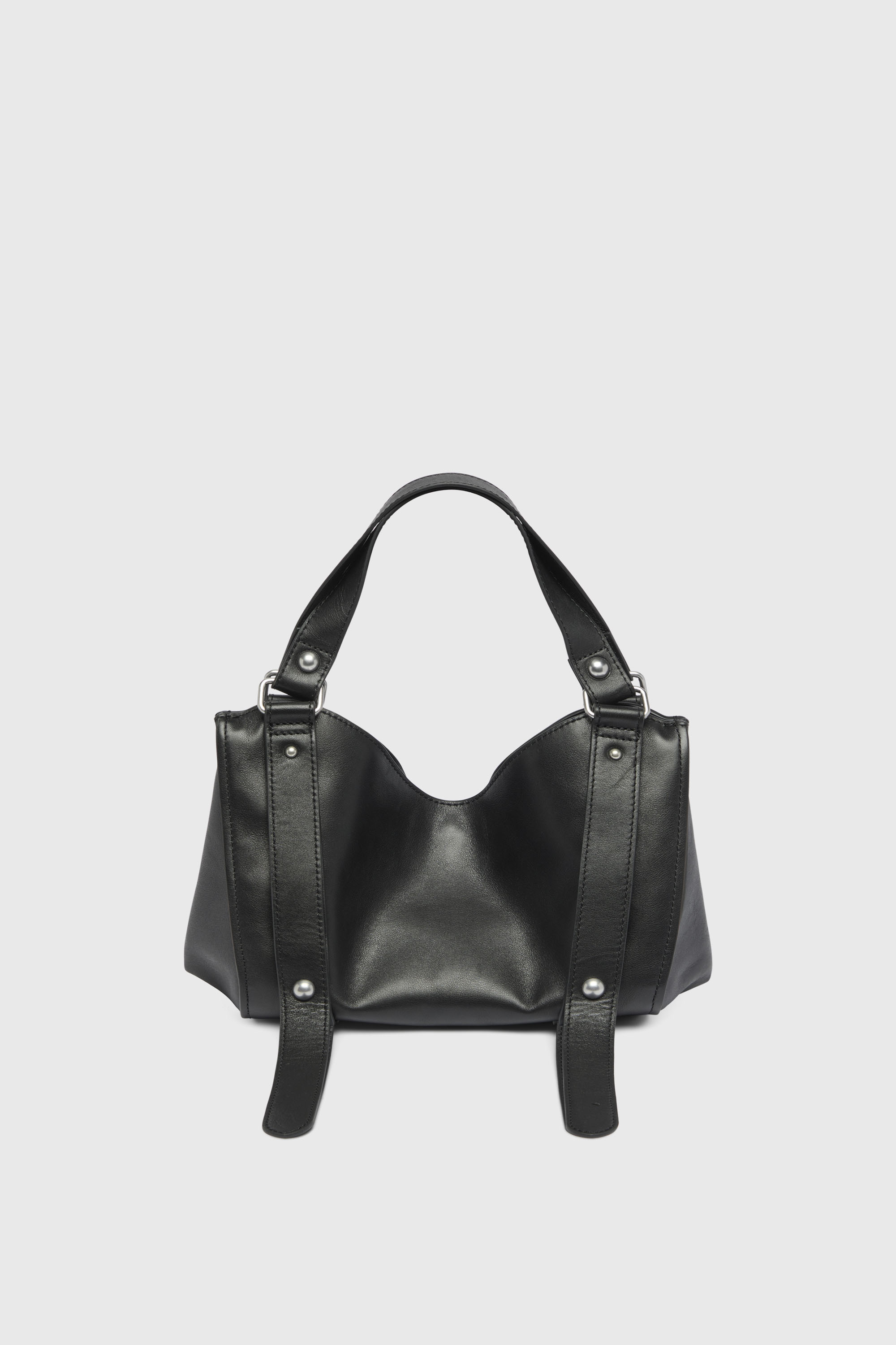 Diesel - D-ONE TOPHANDLE S, Female's D-One-Small top-handle bag in treated leather in ブラック - 3