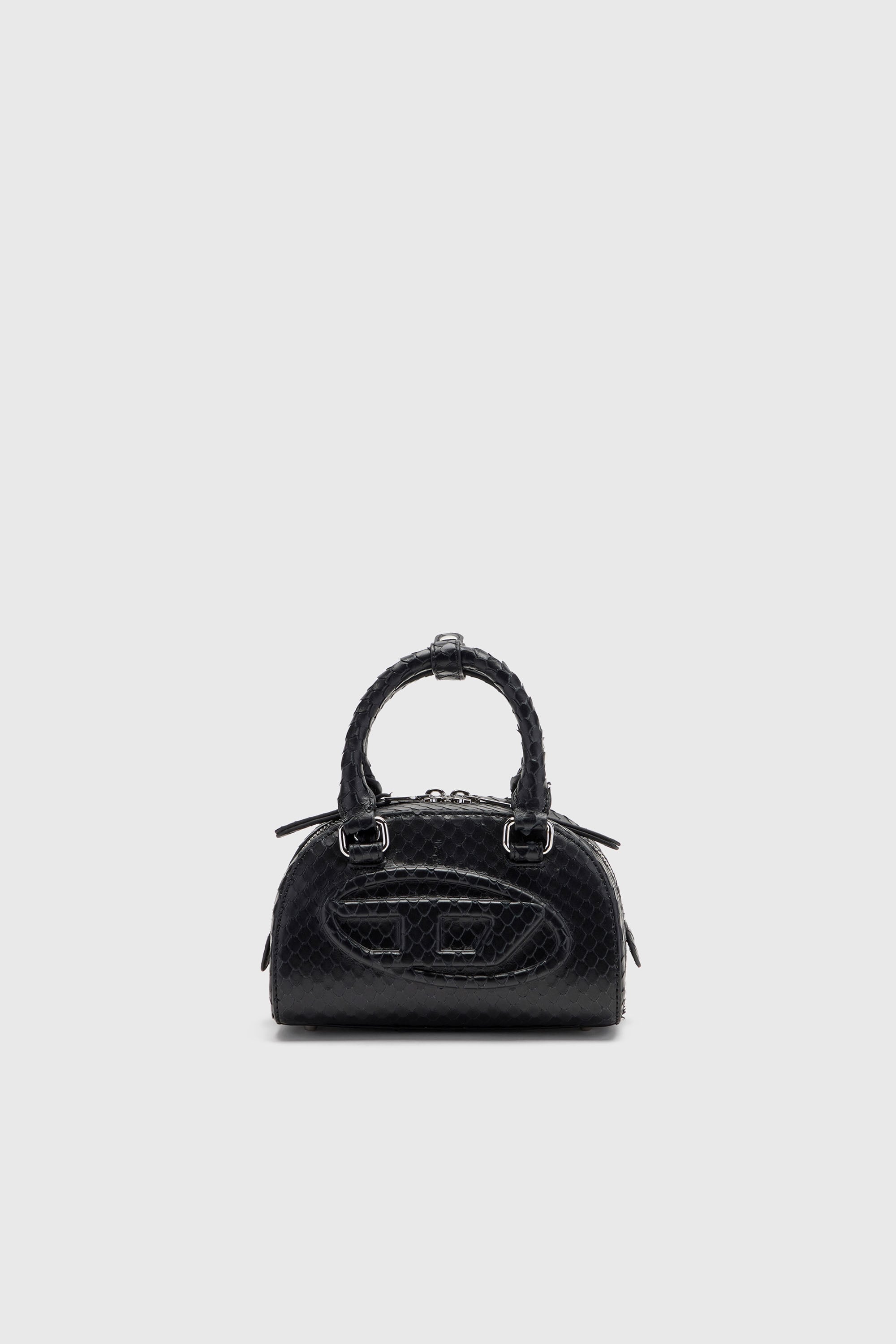 Diesel - 1DR DOME CROSSBODY, Female's 1DR Dome-Small bowling bag in snake-effect leather in ブラック - 1