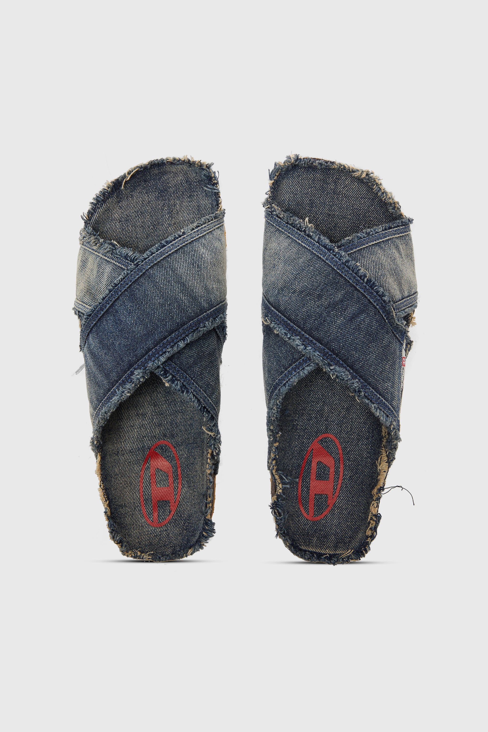 Diesel - D-WOODSTOCK CROSS, Male's フラットサンダル in ミディアムブルー - 5