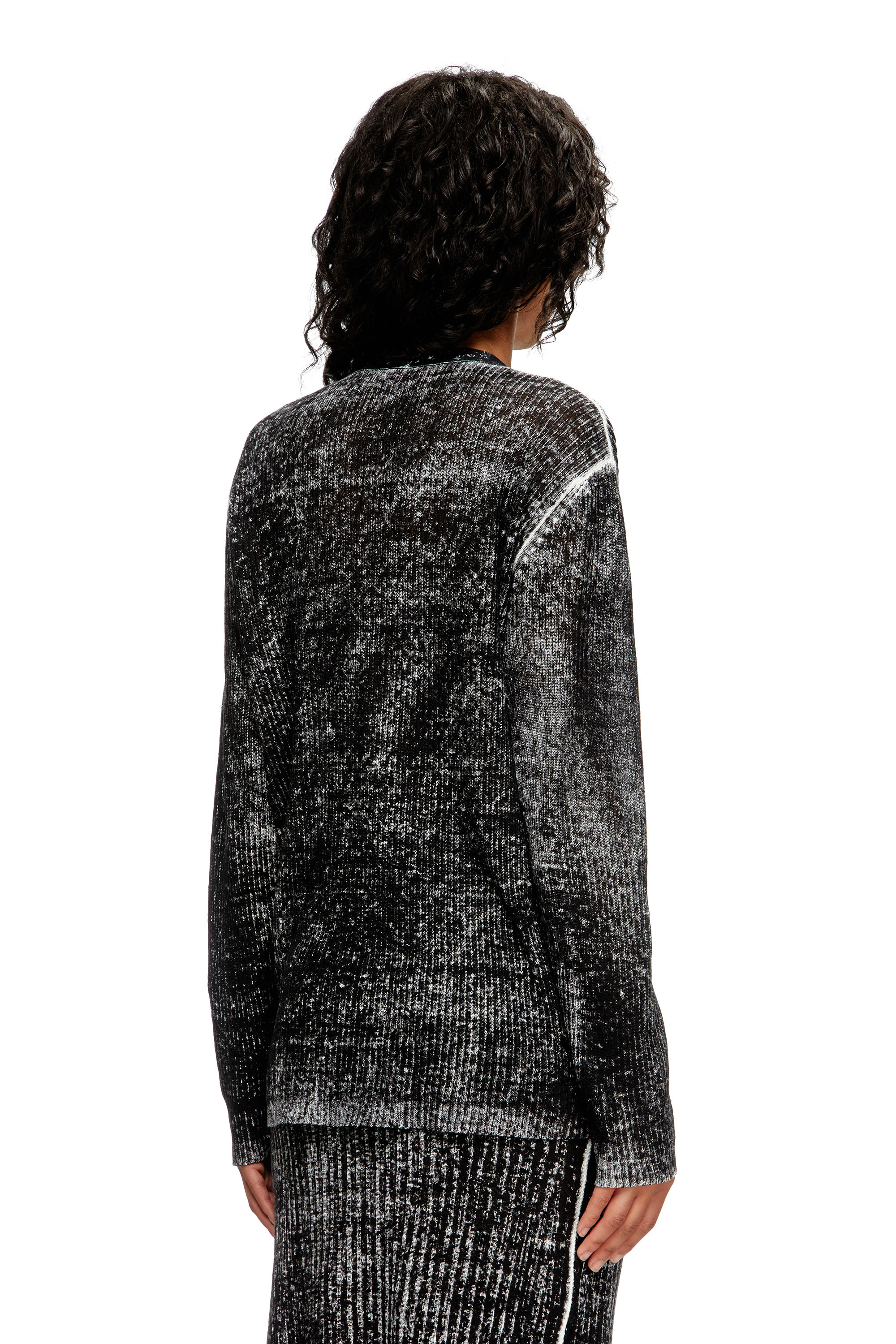 Diesel - M-ROBIN, Female's Linen cardigan in ブラック - 4
