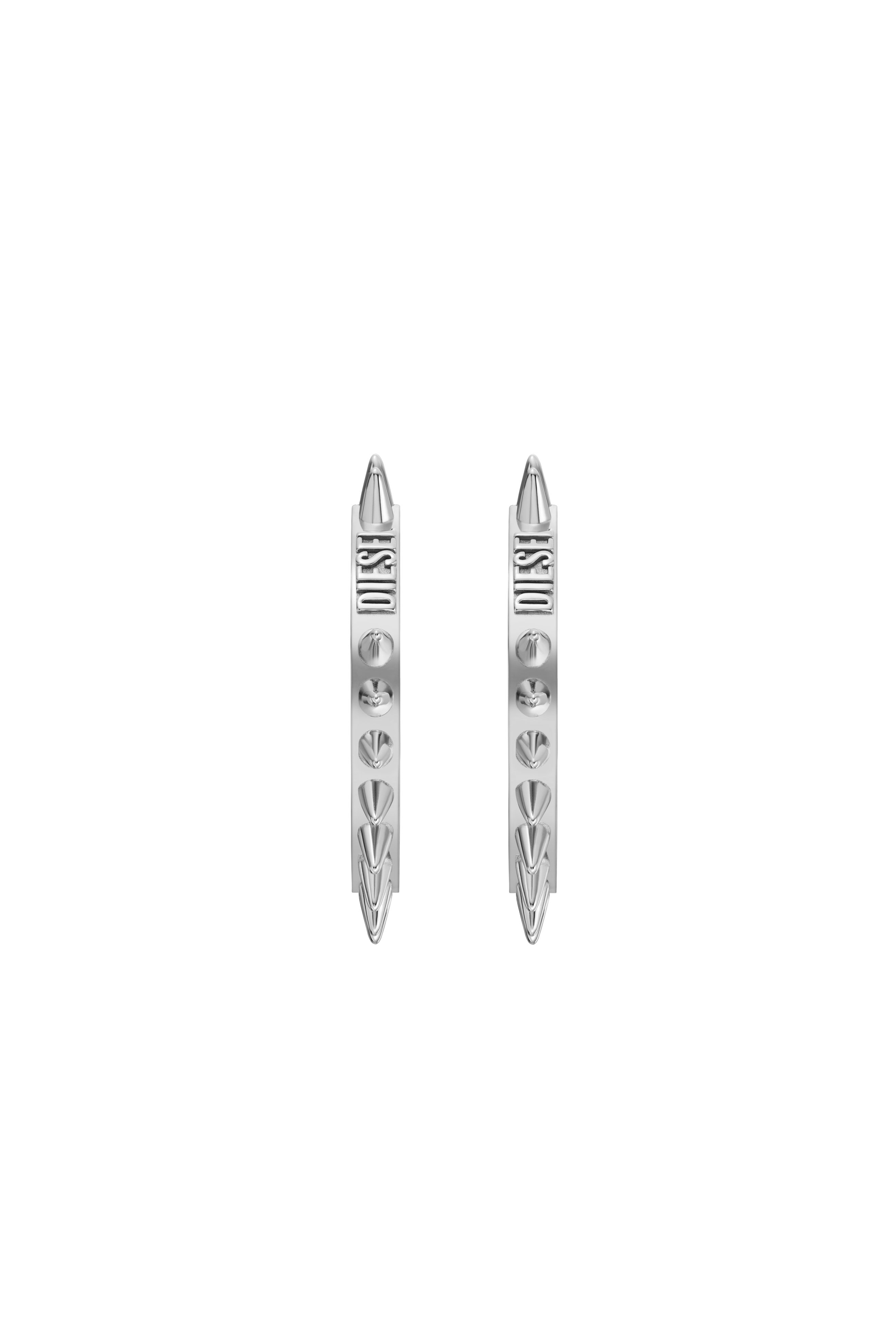 Diesel - DX1451, Unisex's Stainless Steel Hoop Earrings in シルバー - 2