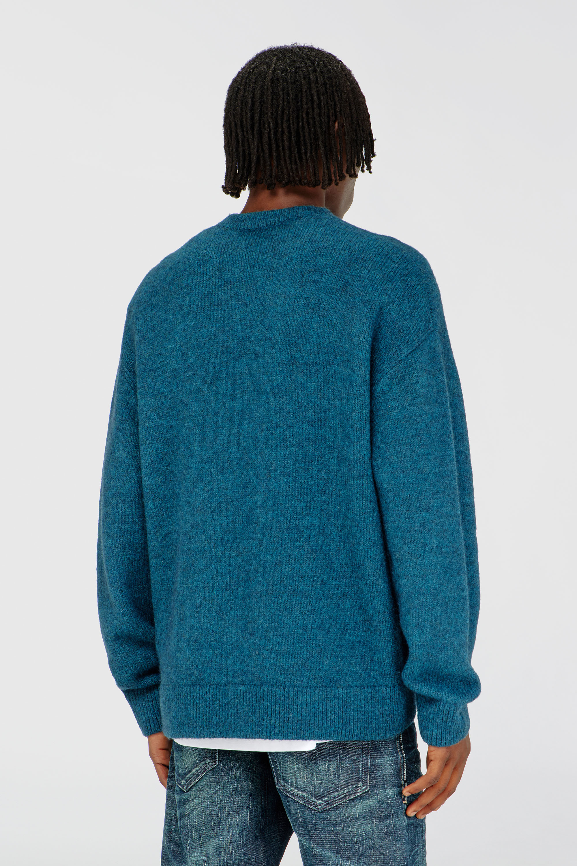 Diesel - K-AREESO, Male's プルオーバーニット in ウォーターグリーン - 5