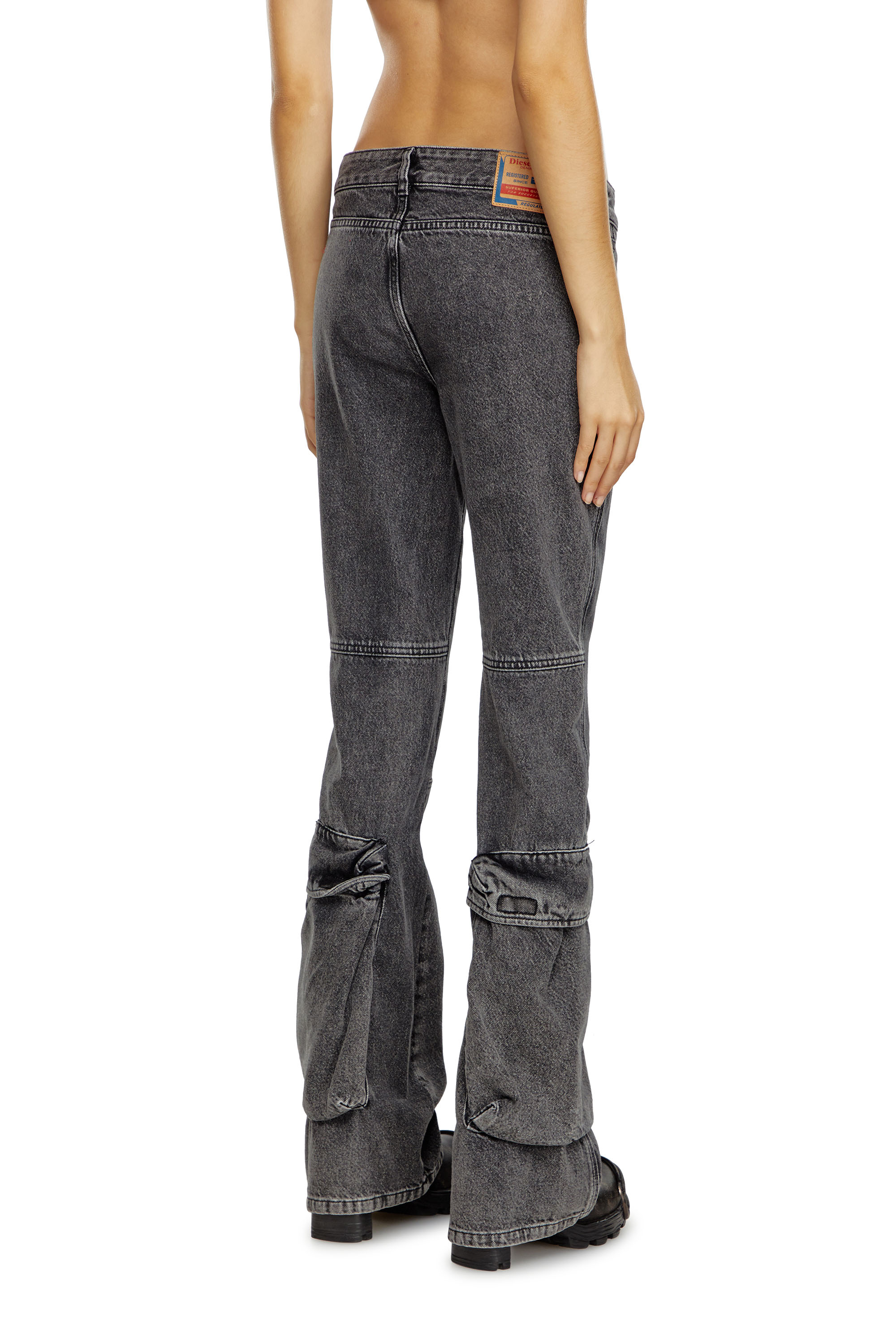 Diesel - Female's Bootcut Jeans D-Poky 0CBDH, ブラック/ダークグレー - 4