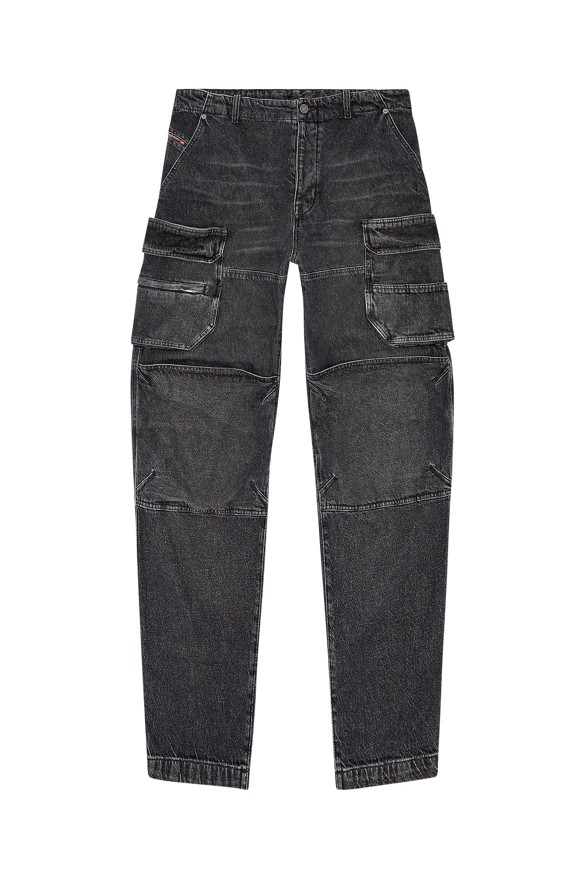 Diesel - Male's Straight Jeans D-Fish 0HLAA, ブラック/ダークグレー - 3