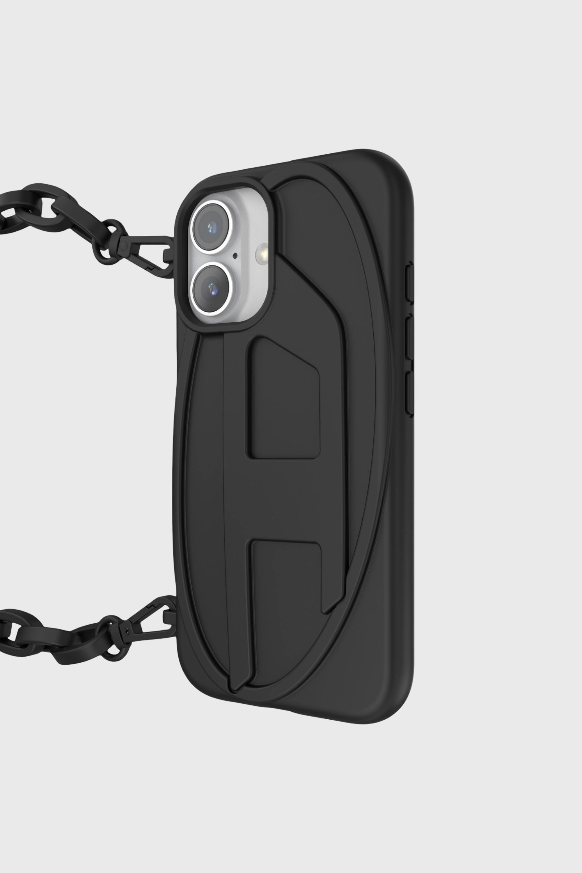 Diesel - 60171  MOULDED CASE, Unisex's Oval D Chain Case for iP 16 in ブラック - 1
