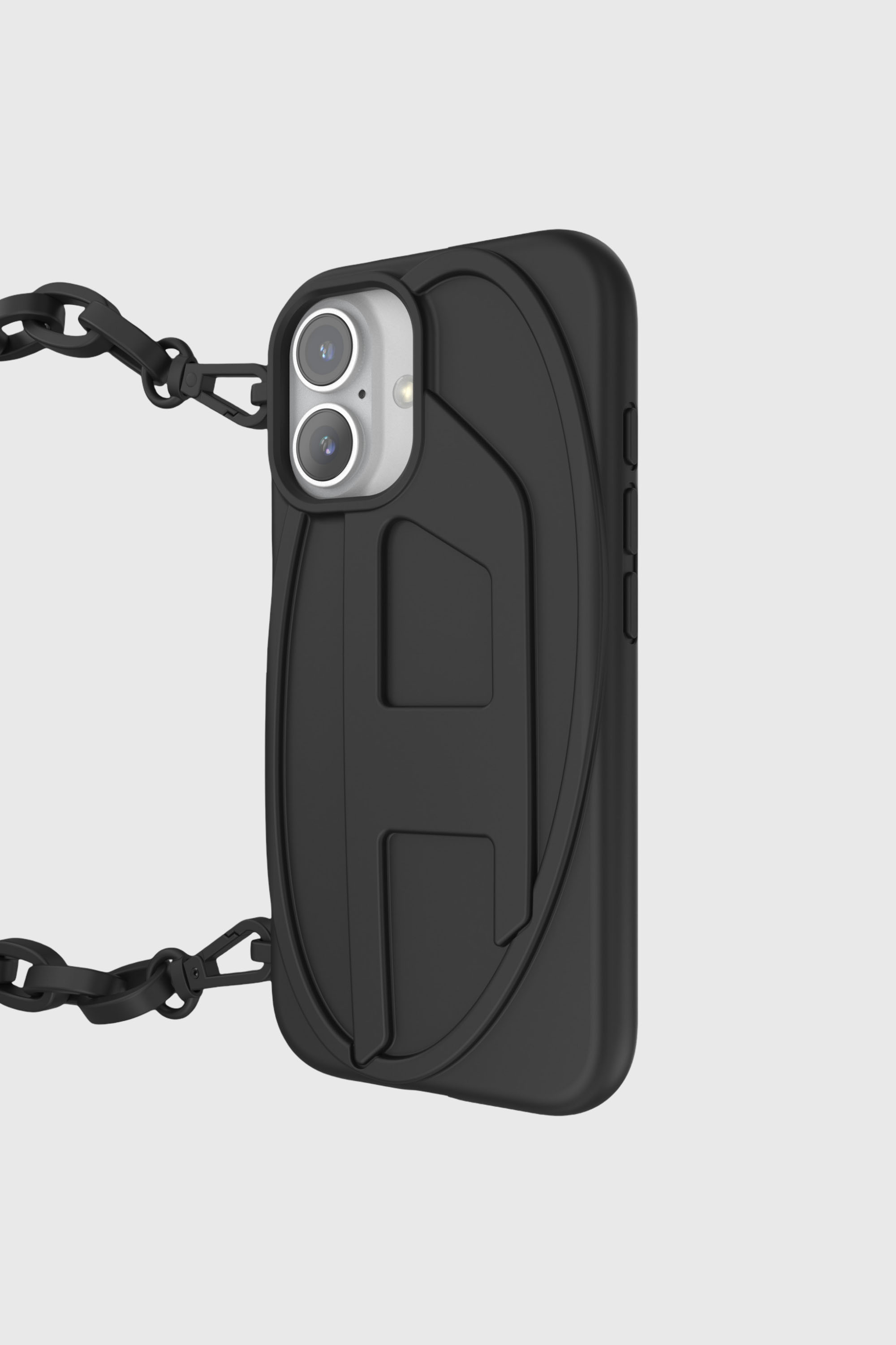 Diesel - 60171  MOULDED CASE, Unisex's Oval D Chain Case for iP 16 in ブラック - 1