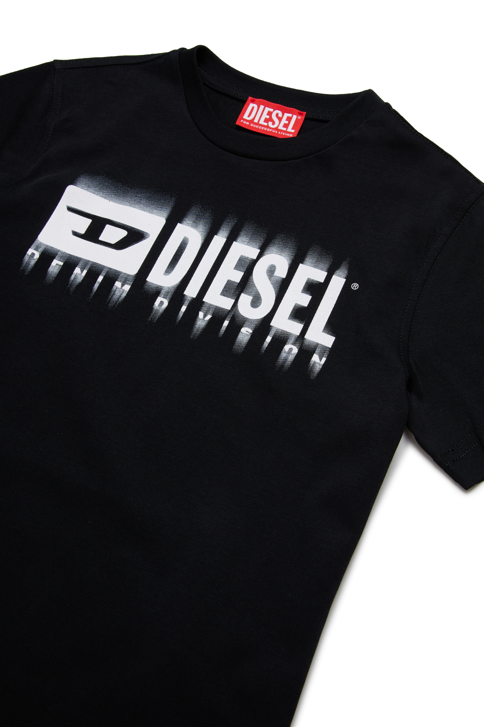 Diesel - TDIEGORL6, Male's T-shirt with smudged logo in ブラック - 3