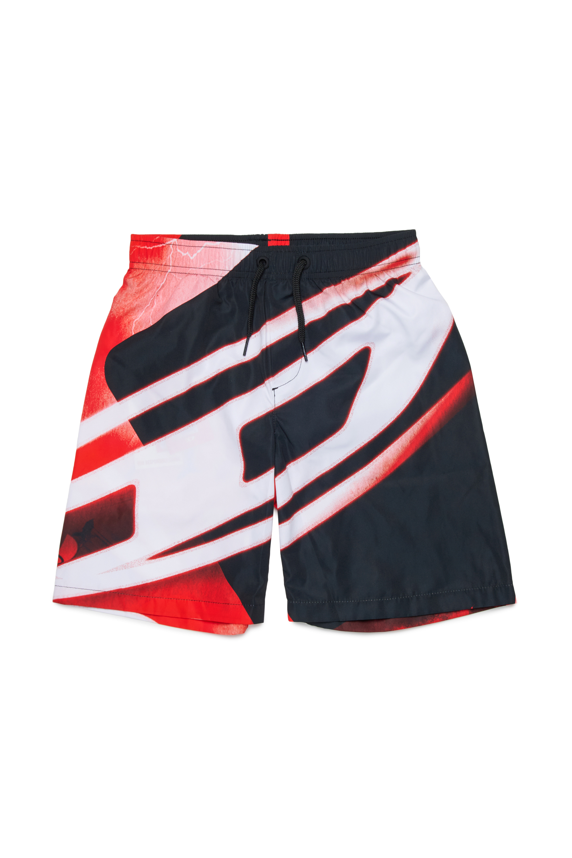 Diesel - MIOND, Male's Swim shorts with all-over blurred print in ブラック - 1
