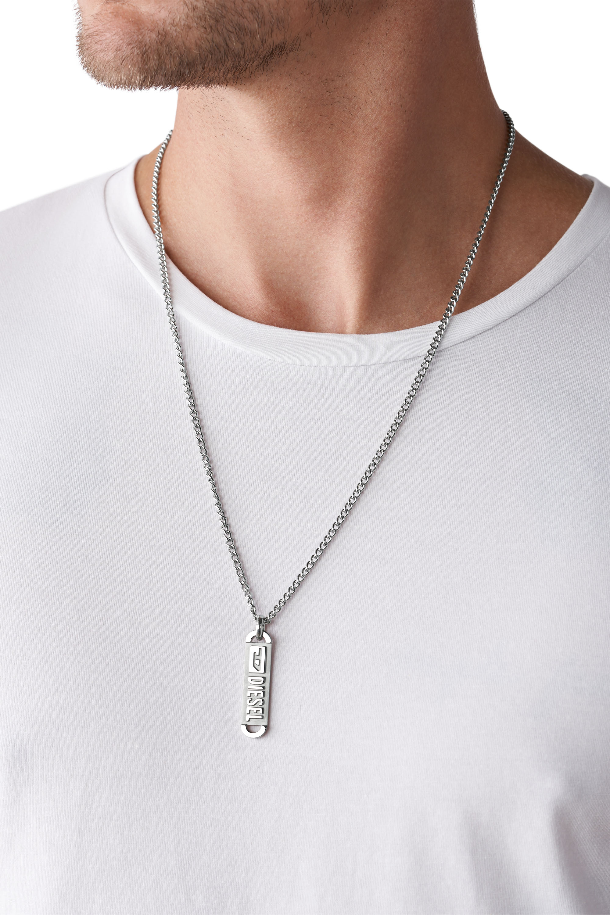 Diesel - DX1228, Male's ジュエリー ネックレス in シルバー - 3