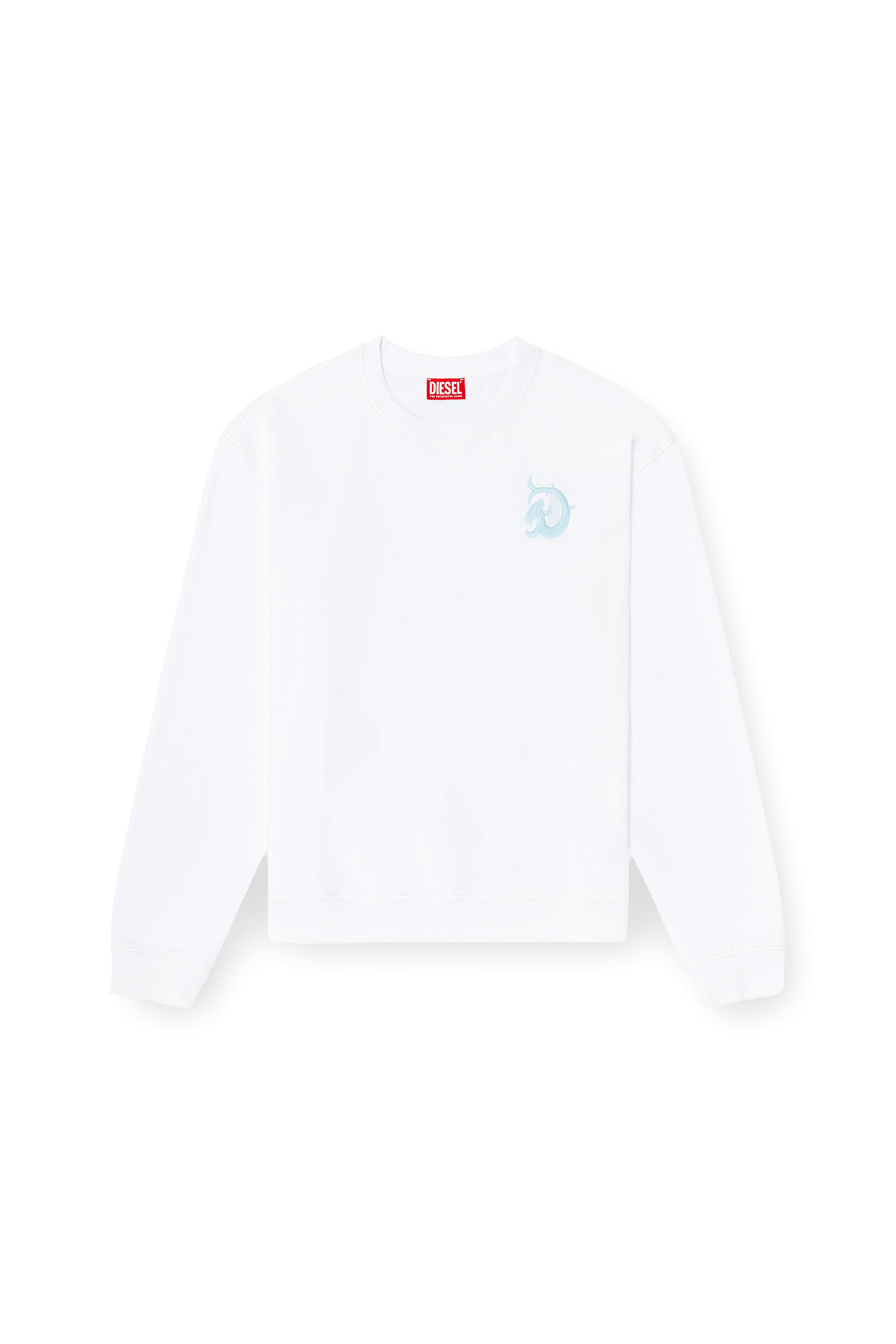 Diesel - S-NORM-AA4, Male's プルオーバースウェット in ホワイト - 2