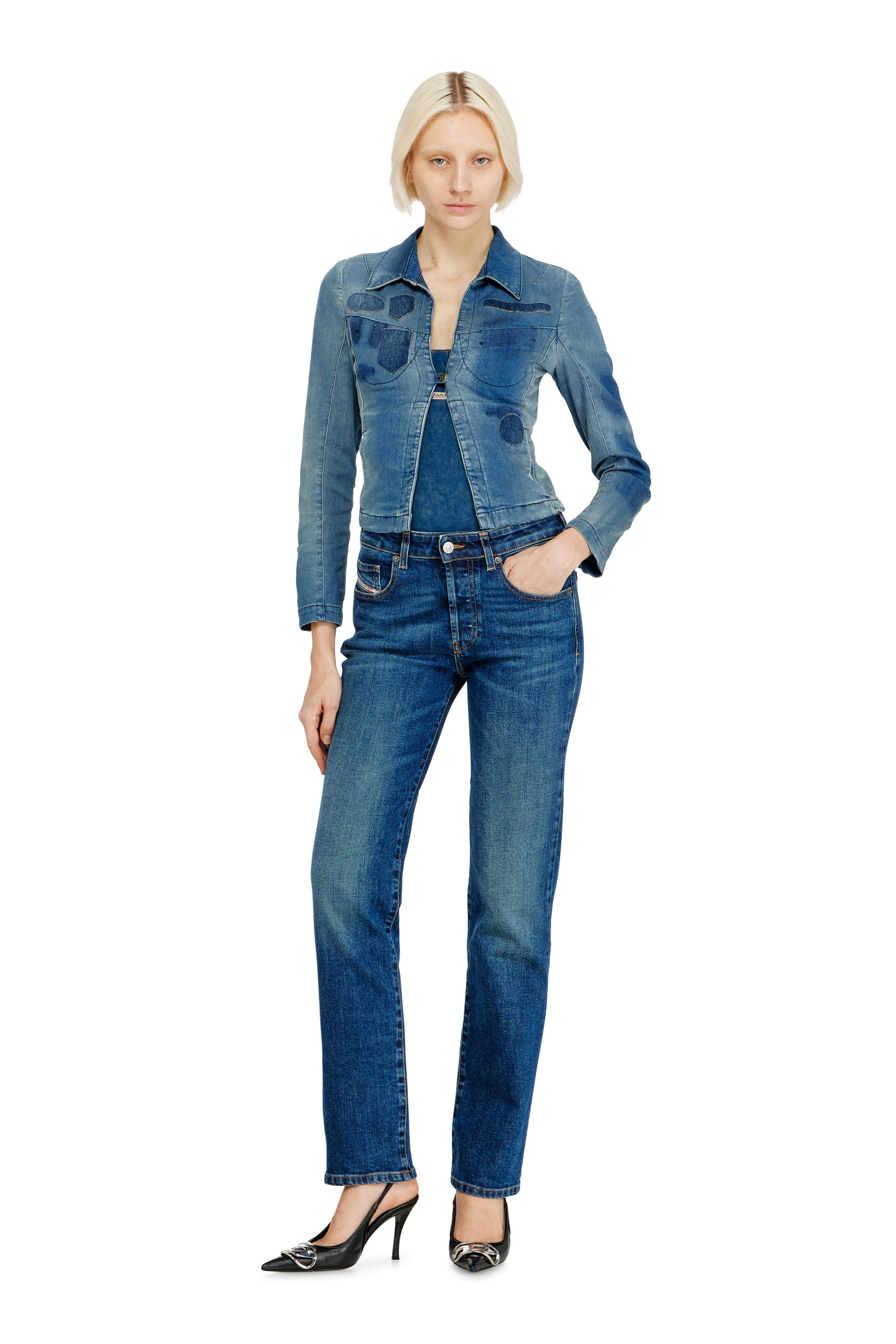 Diesel - Female's Regular Jeans 1989 D-Mine 09I28, ダークブルー - 1
