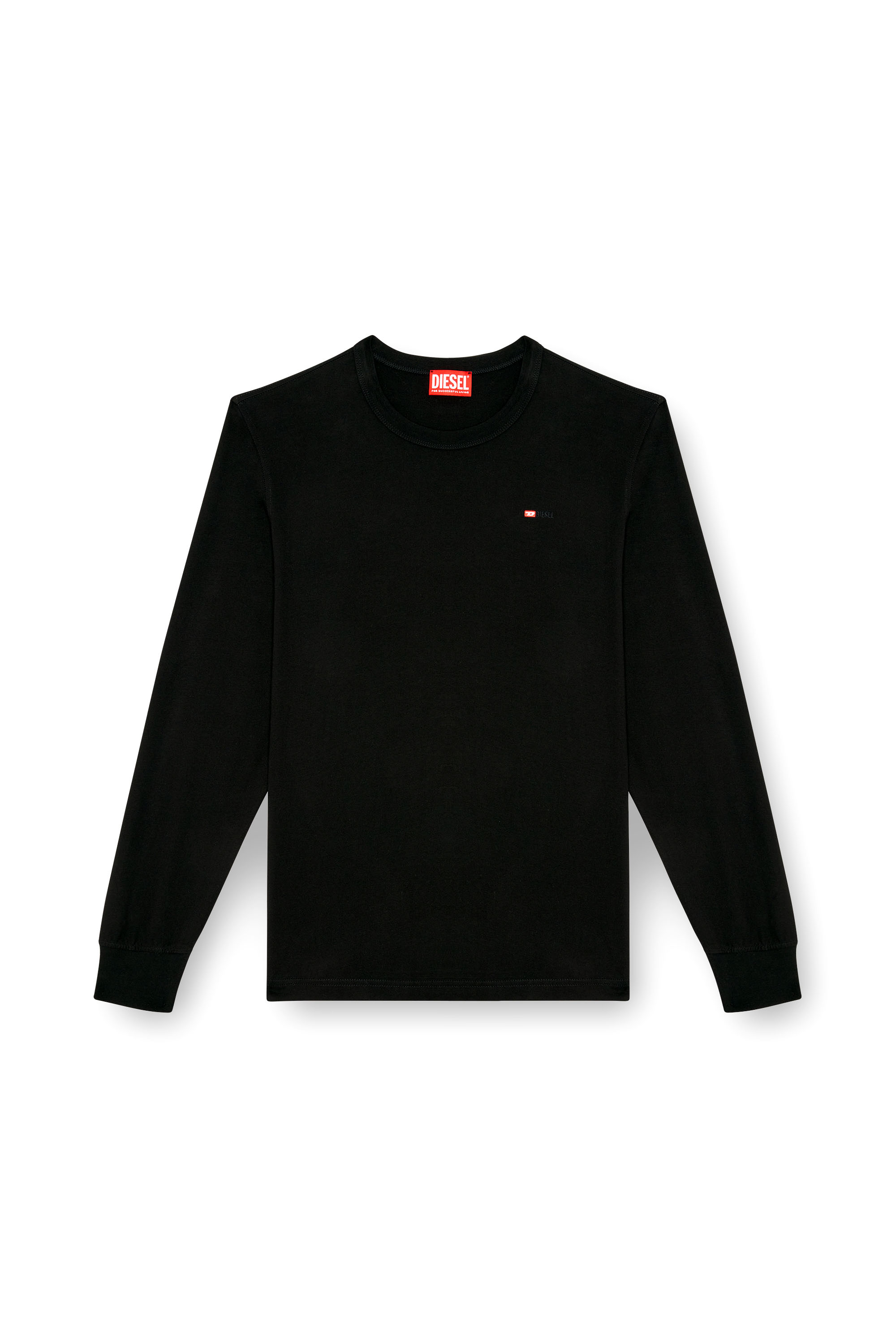 Diesel - T-ADJUST-LS-MICRODIV, Unisex's Long-sleeve T-shirt with micro logo in ブラック - 2