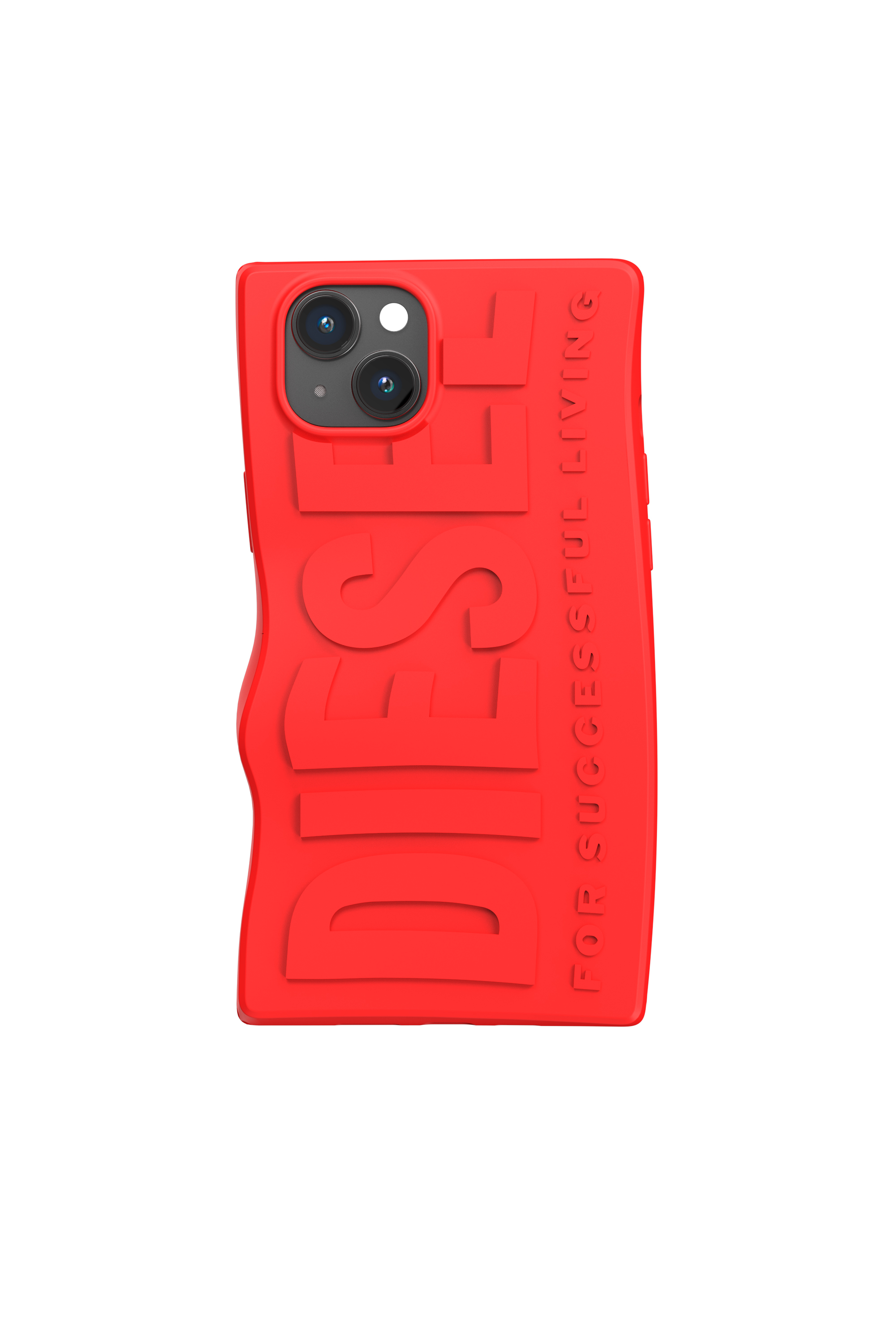 Diesel - 54118 MOULDED CASE, Unisex's iPhone 15 Plus シリコンケース in レッド - 2