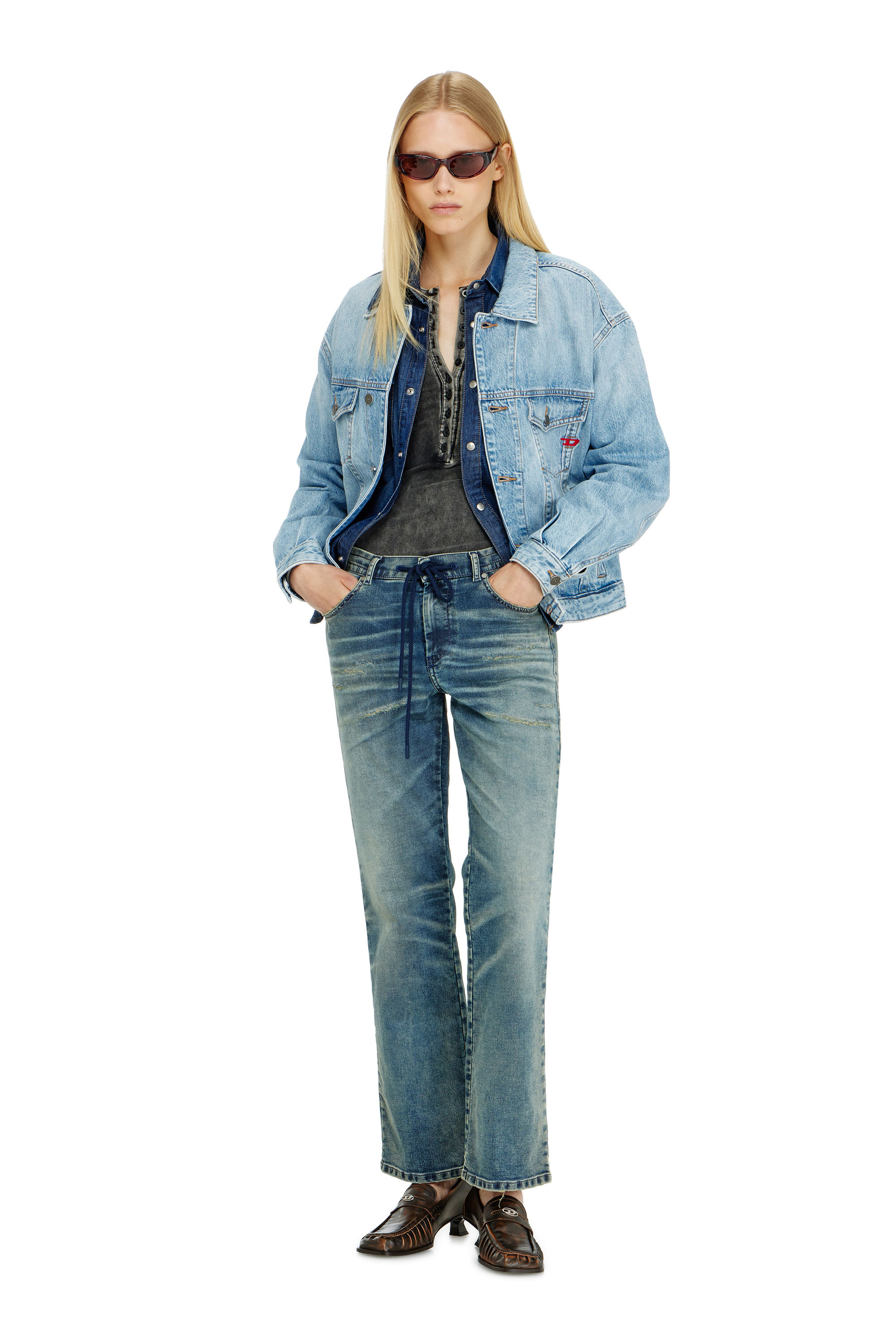 Diesel - Female's Regular 2071 D-Meel Joggjeans&reg; 068WZ, ミディアムブルー - 1