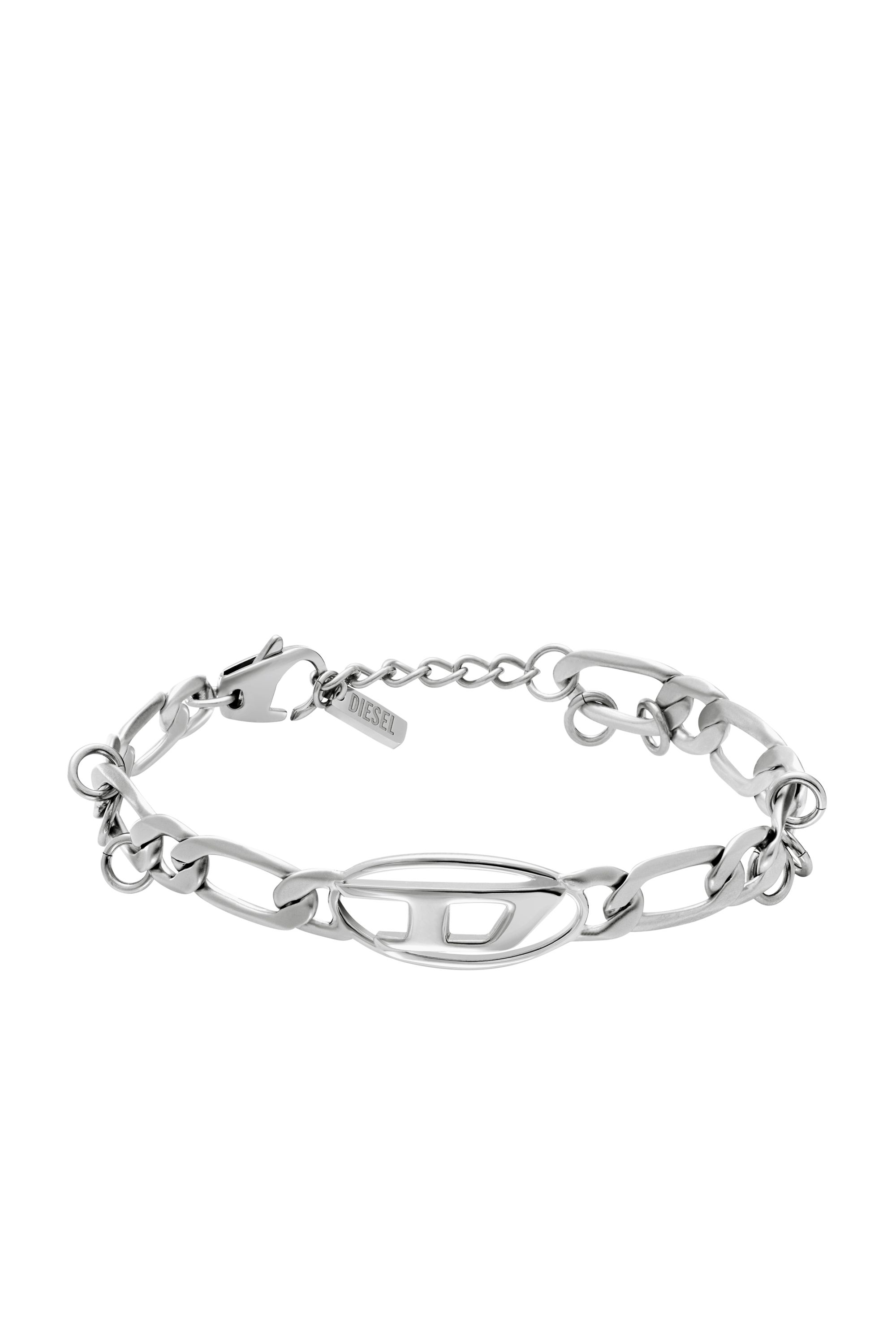 Diesel - DX1599040, Unisex's Stainless Steel and Brass Chain Bracelet in シルバー - 1