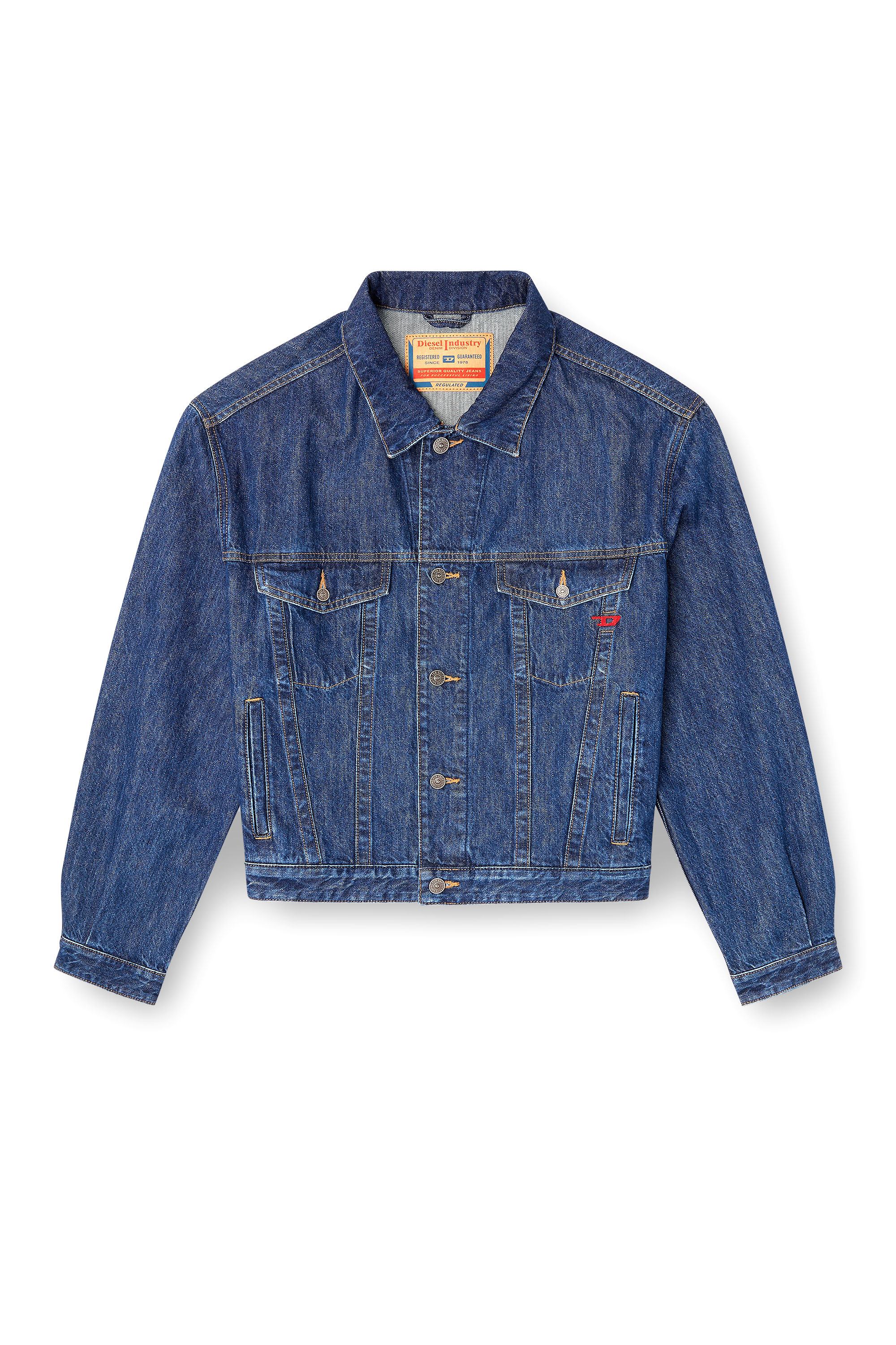 Diesel - D-RANGER, Male's デニムジャケット in ミディアムブルー - 2