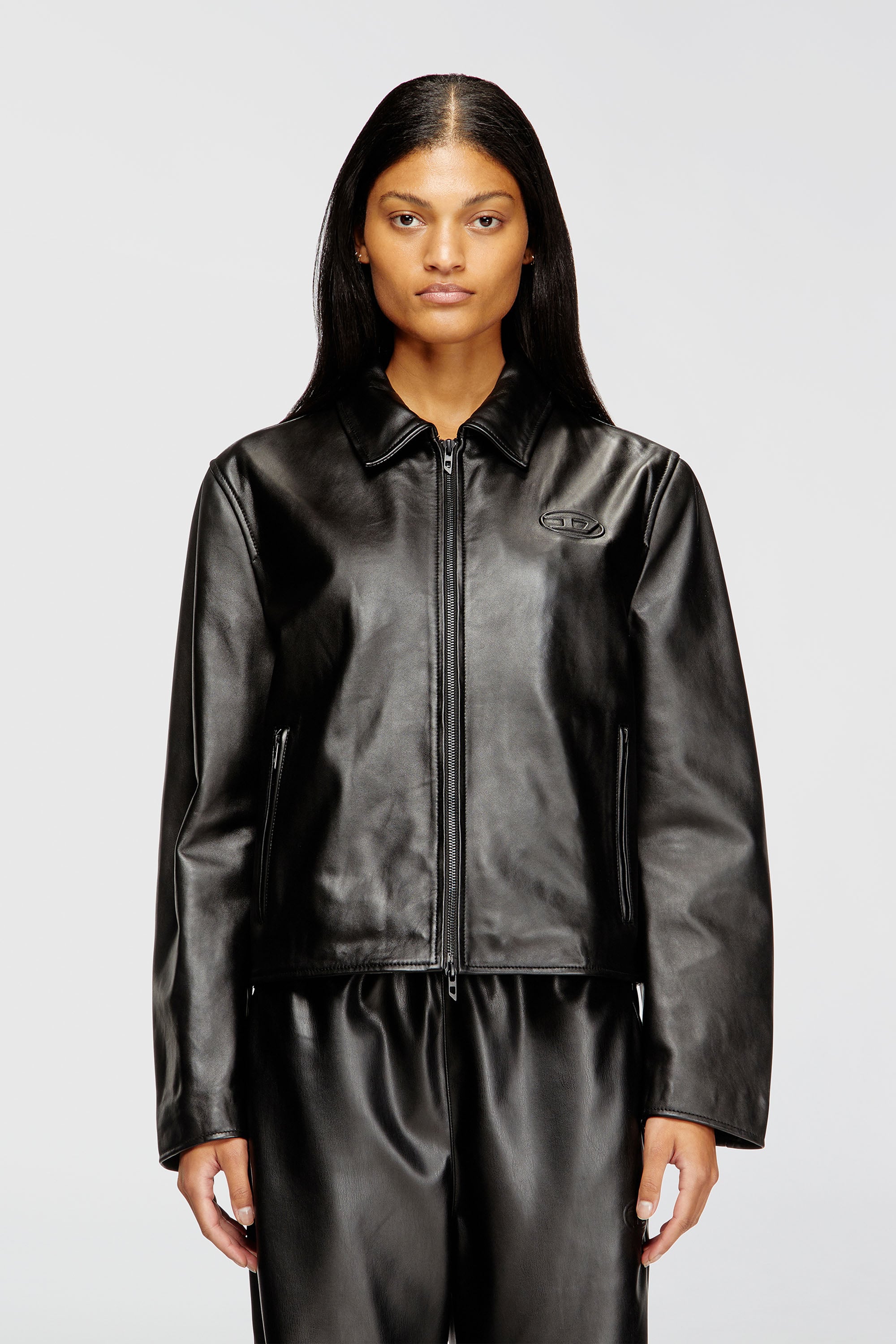 Diesel - L-AMAR-FEM-S2, Female's レザージャケット in ブラック - 1