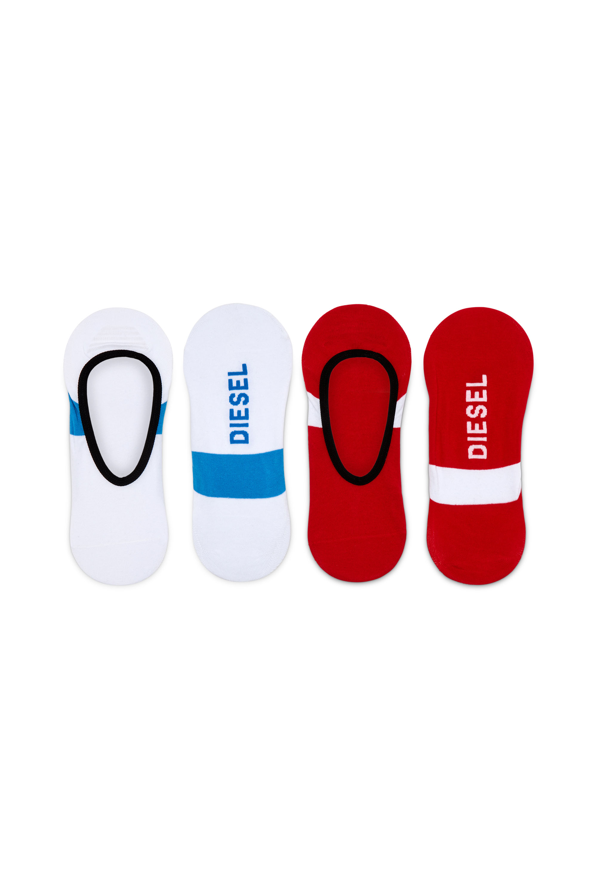SKM-HIDEPAT-TWOPACK SOCKS 2PACK, レッド/ホワイト - レッグウェア