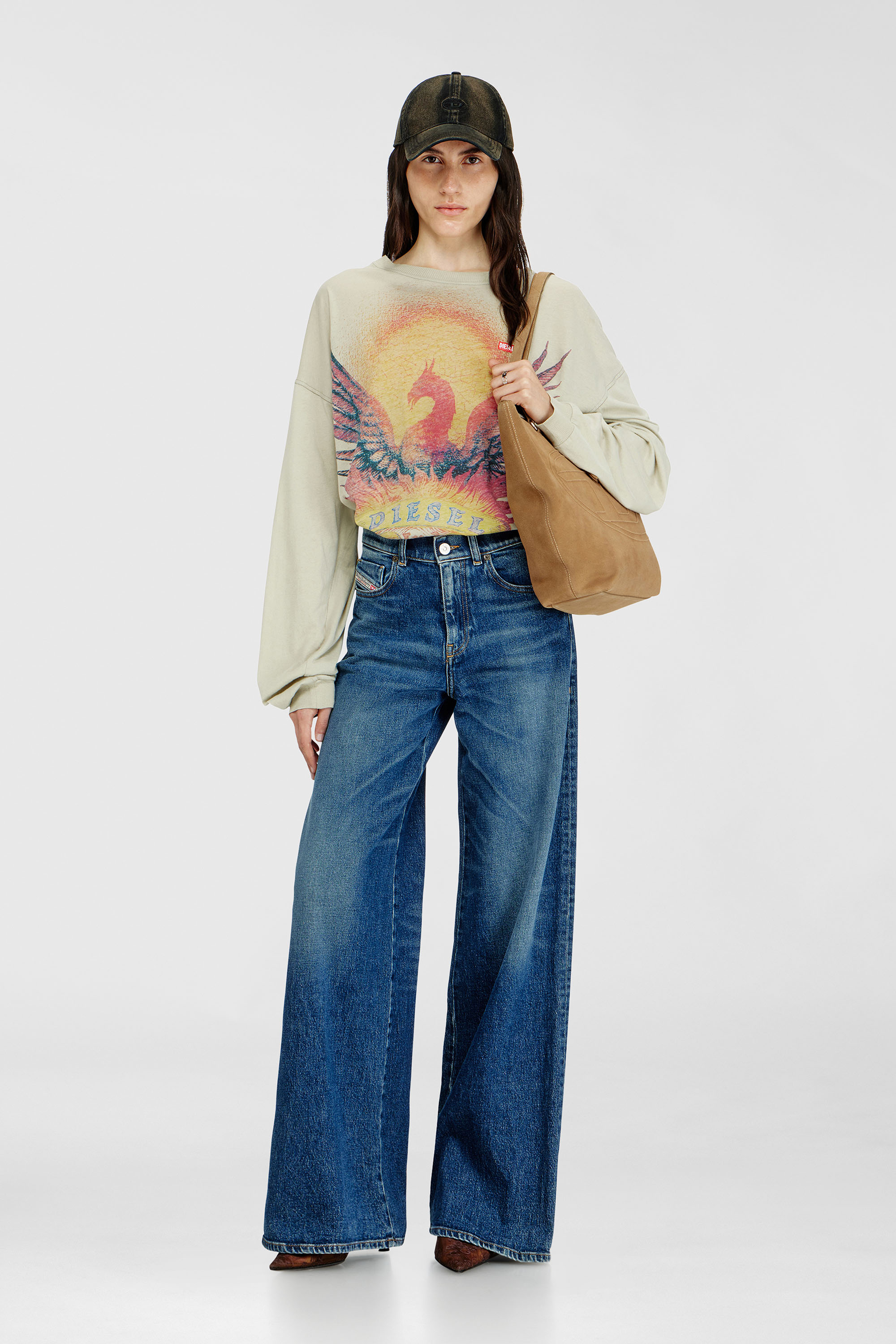 Diesel - Female's Flare Jeans 1978 D-Akemi 09L21, ミディアムブルー - 1