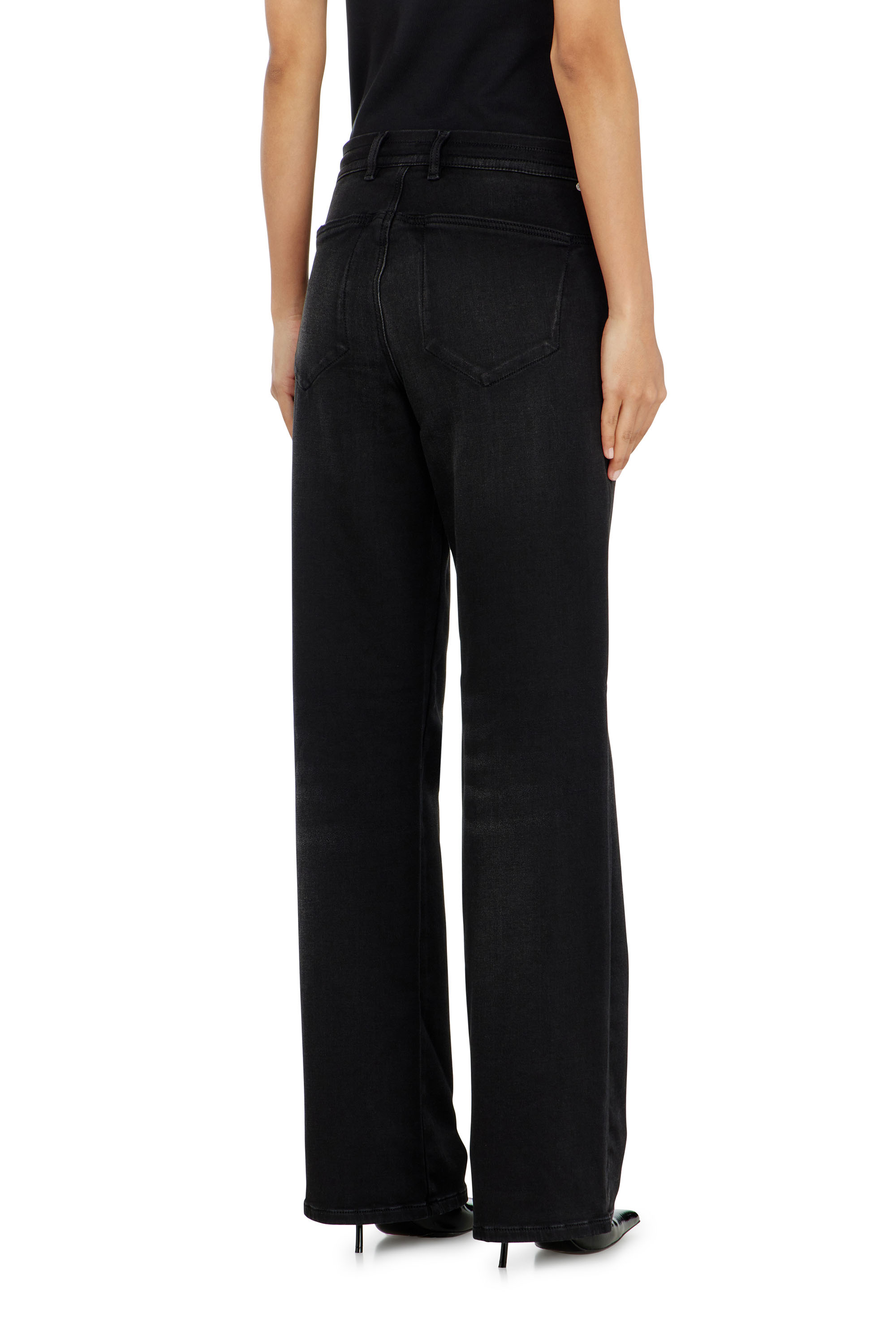 Diesel - Female's Regular 2071 D-Meel Joggjeans&reg; 09P90, ブラック/ダークグレー - 4